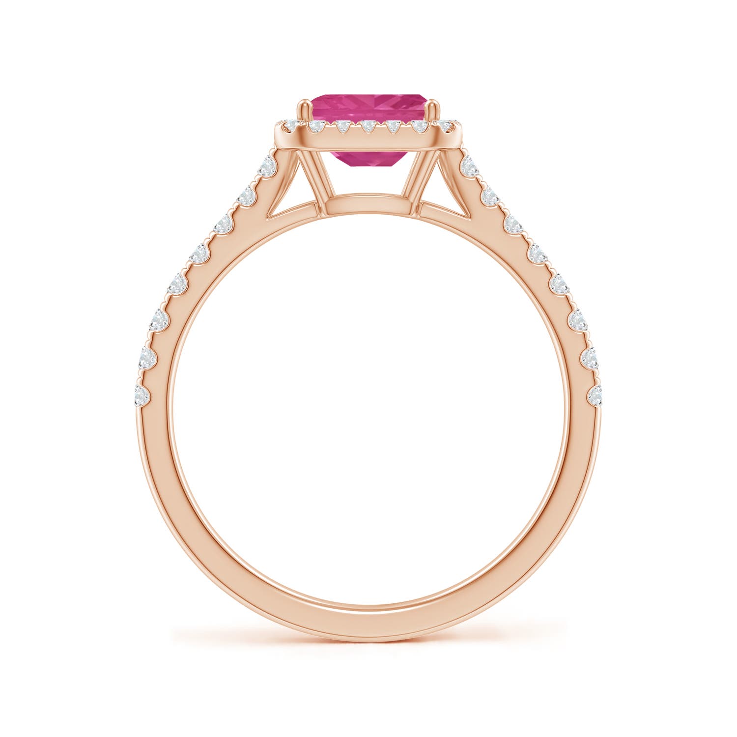 AAAA - Pink Sapphire / 0.94 CT / 14 KT Rose Gold