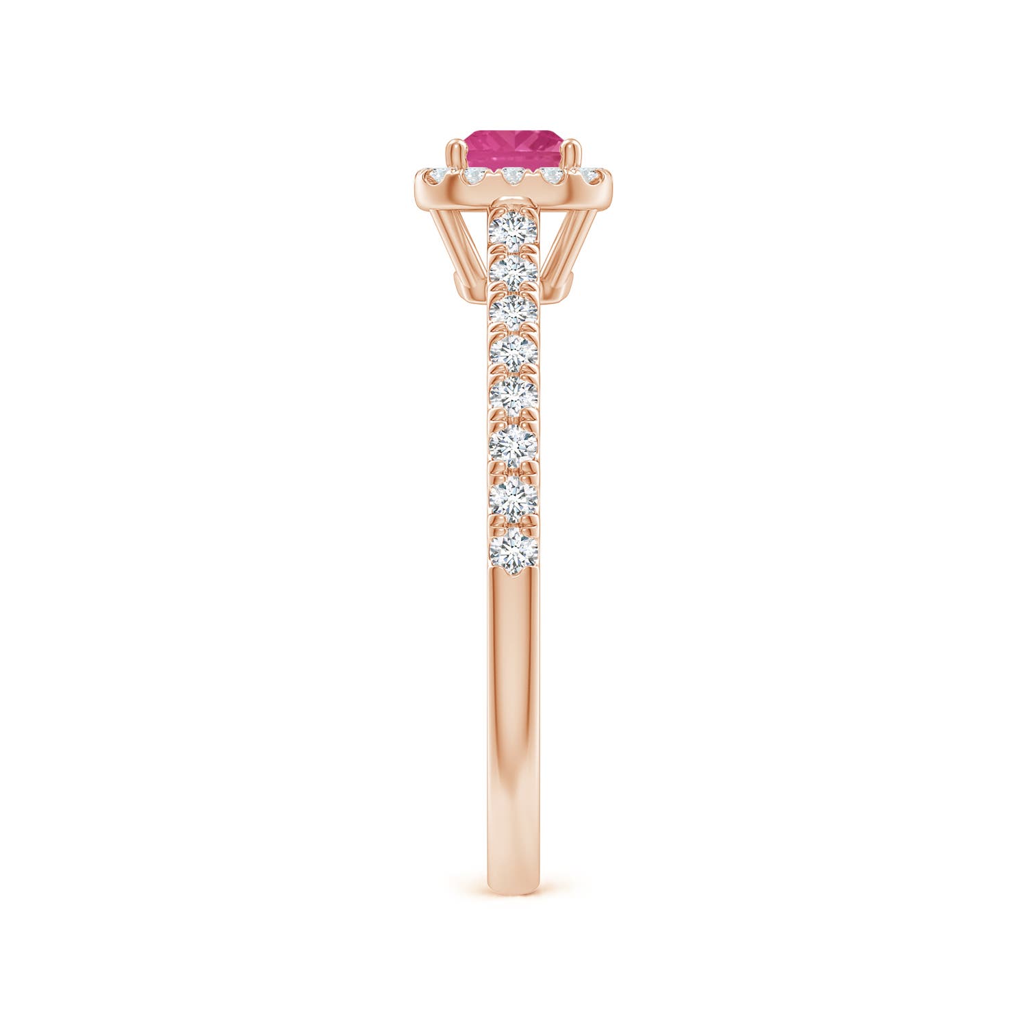 AAAA - Pink Sapphire / 0.94 CT / 14 KT Rose Gold