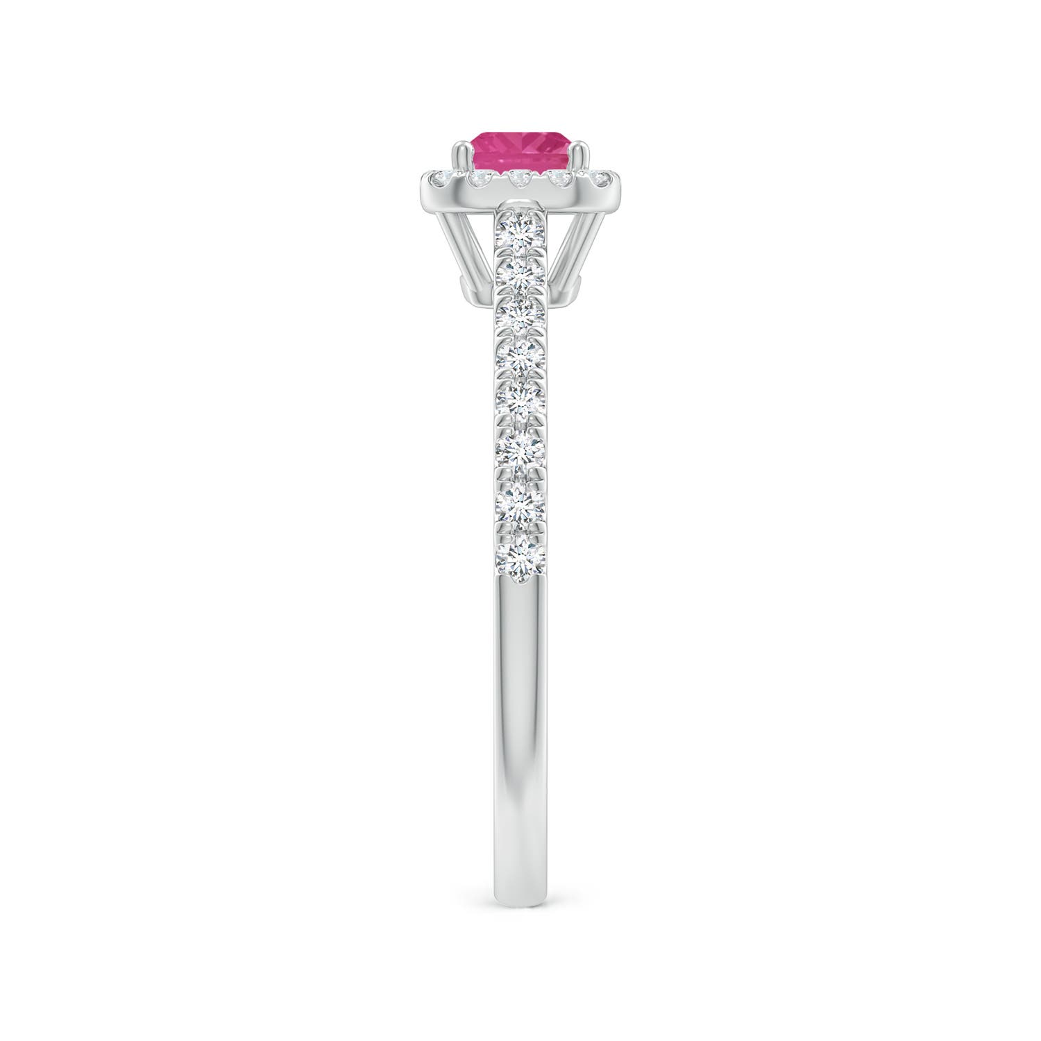 AAAA - Pink Sapphire / 0.94 CT / 14 KT White Gold