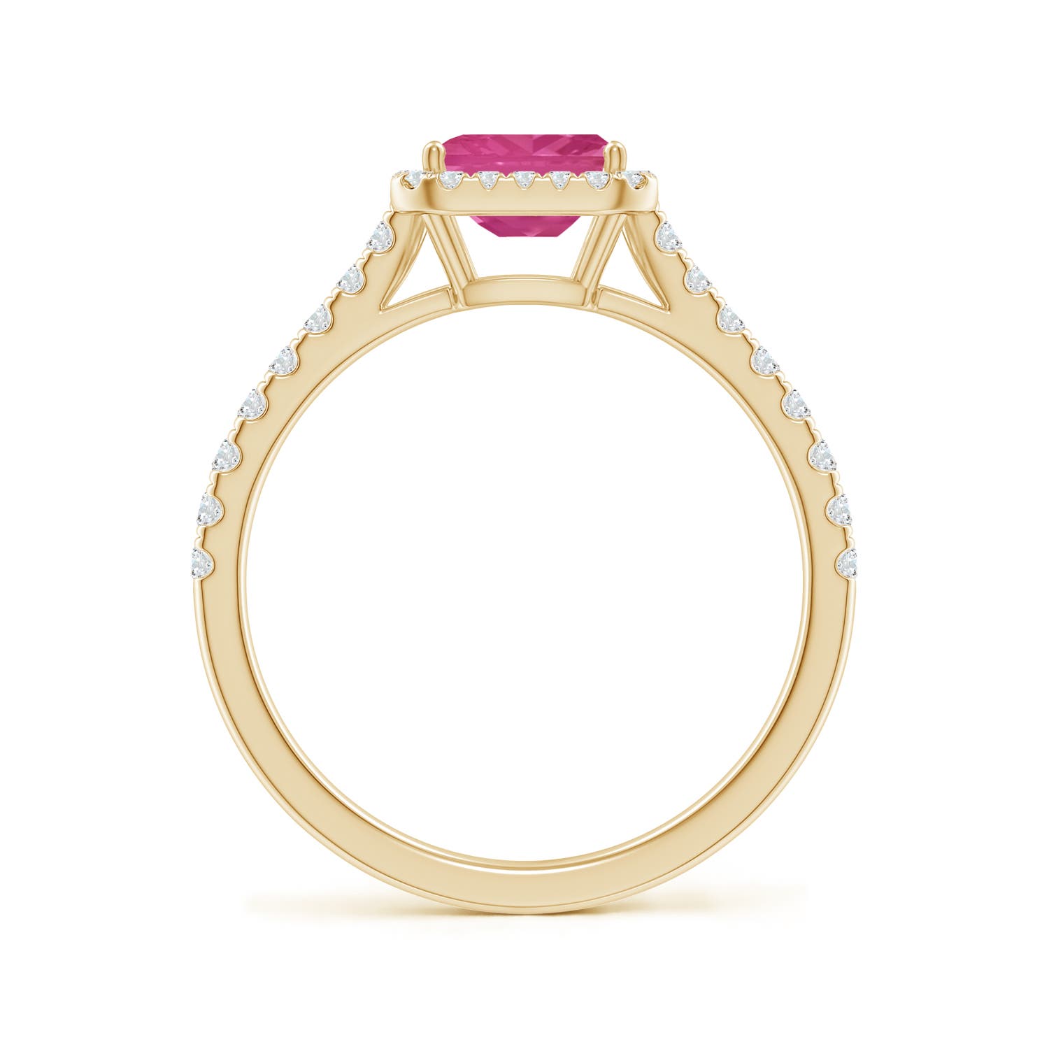 AAAA - Pink Sapphire / 0.94 CT / 14 KT Yellow Gold