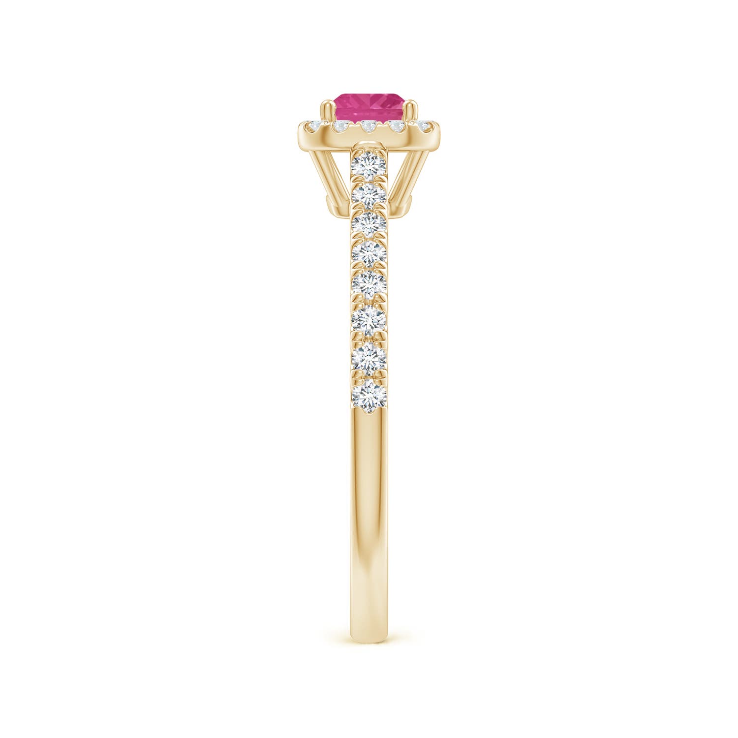 AAAA - Pink Sapphire / 0.94 CT / 14 KT Yellow Gold