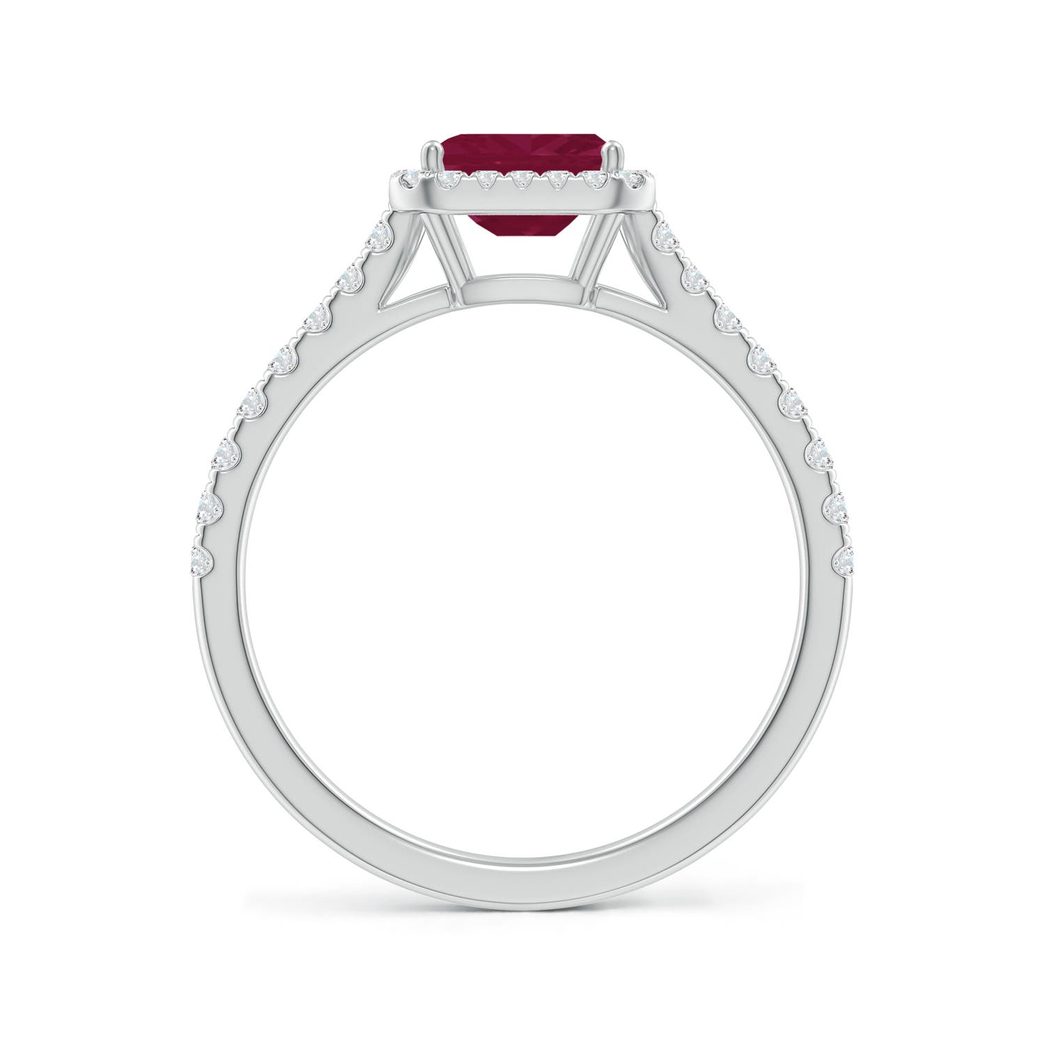 A - Ruby / 0.94 CT / 14 KT White Gold