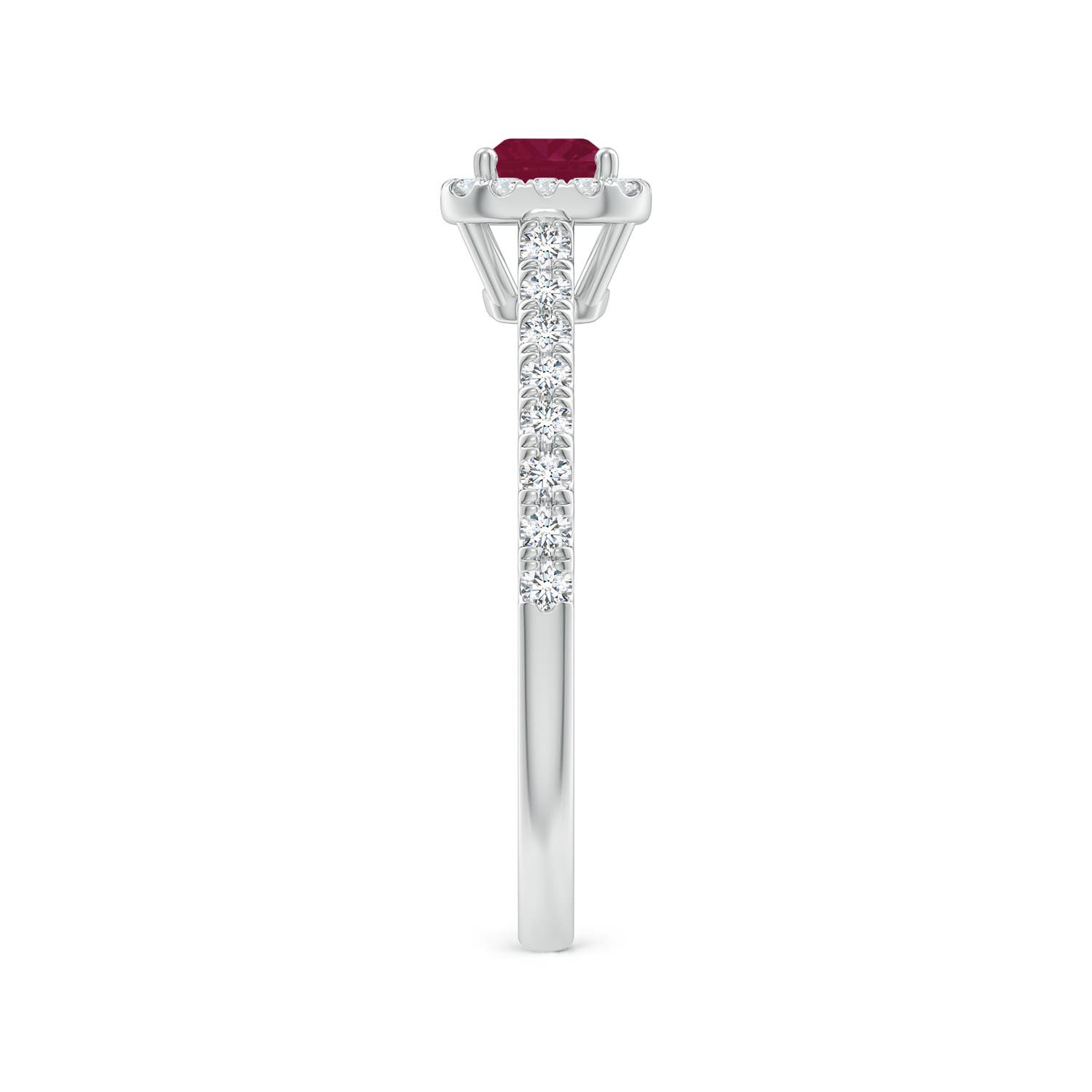 A - Ruby / 0.94 CT / 14 KT White Gold