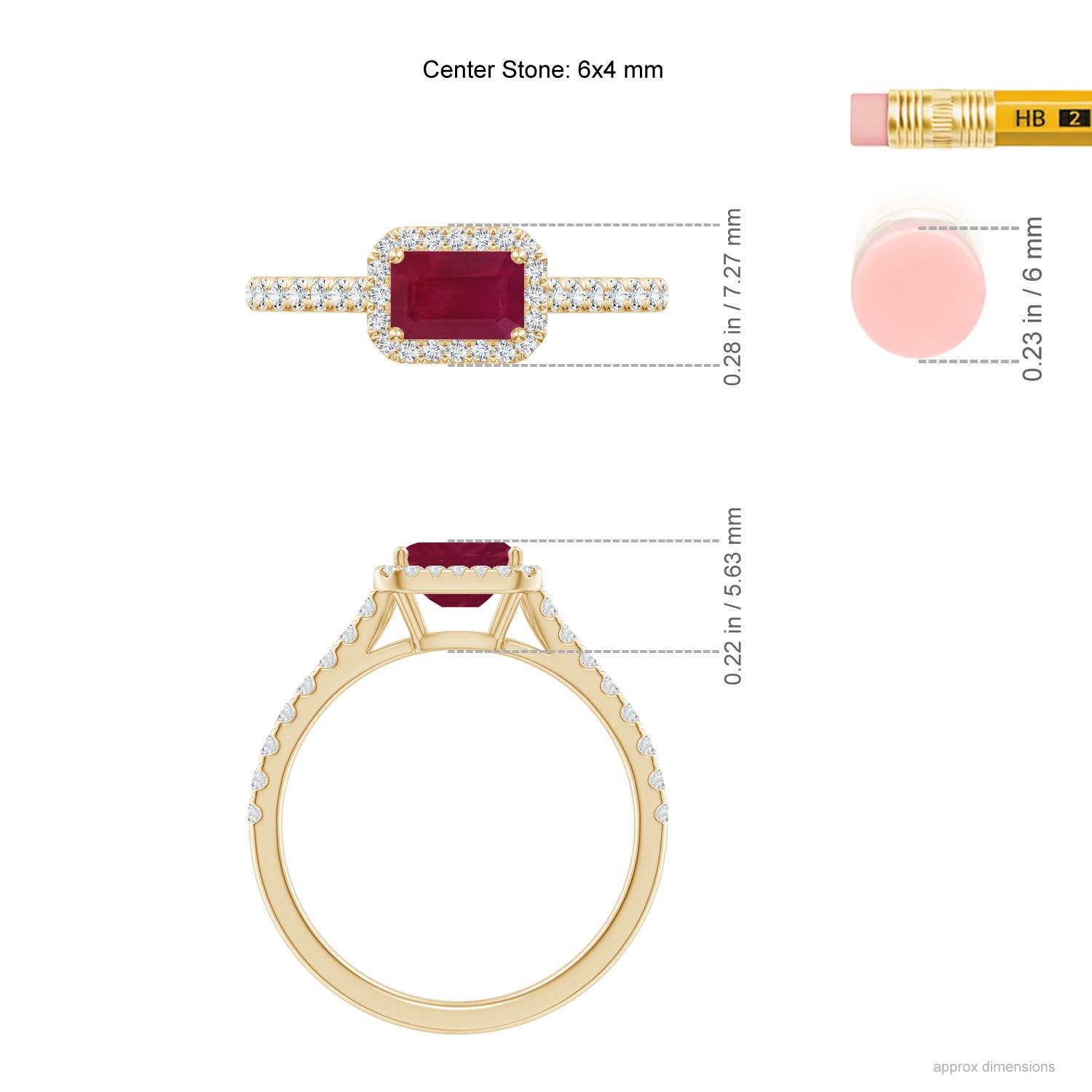 A - Ruby / 0.94 CT / 14 KT Yellow Gold