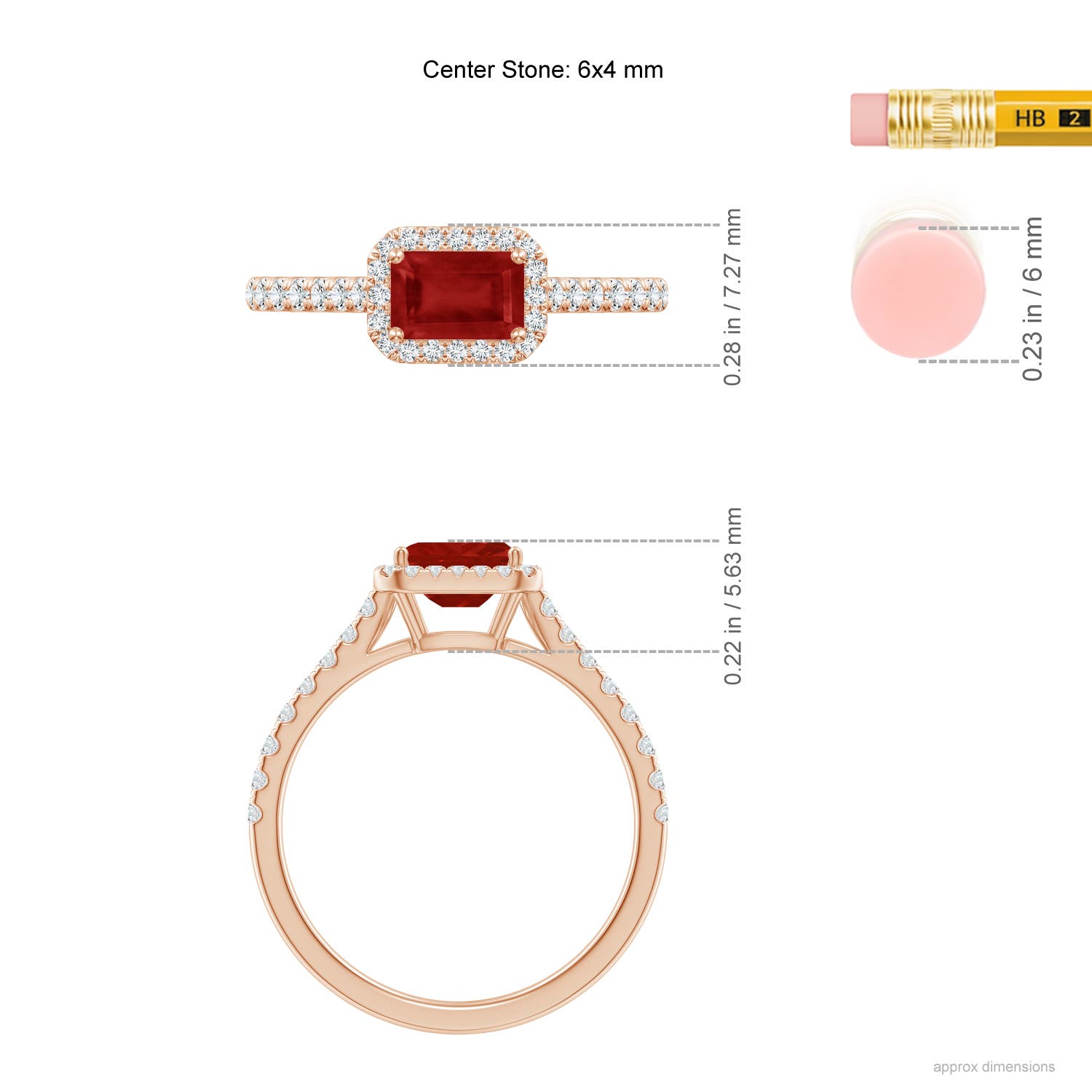 AA - Ruby / 0.94 CT / 14 KT Rose Gold