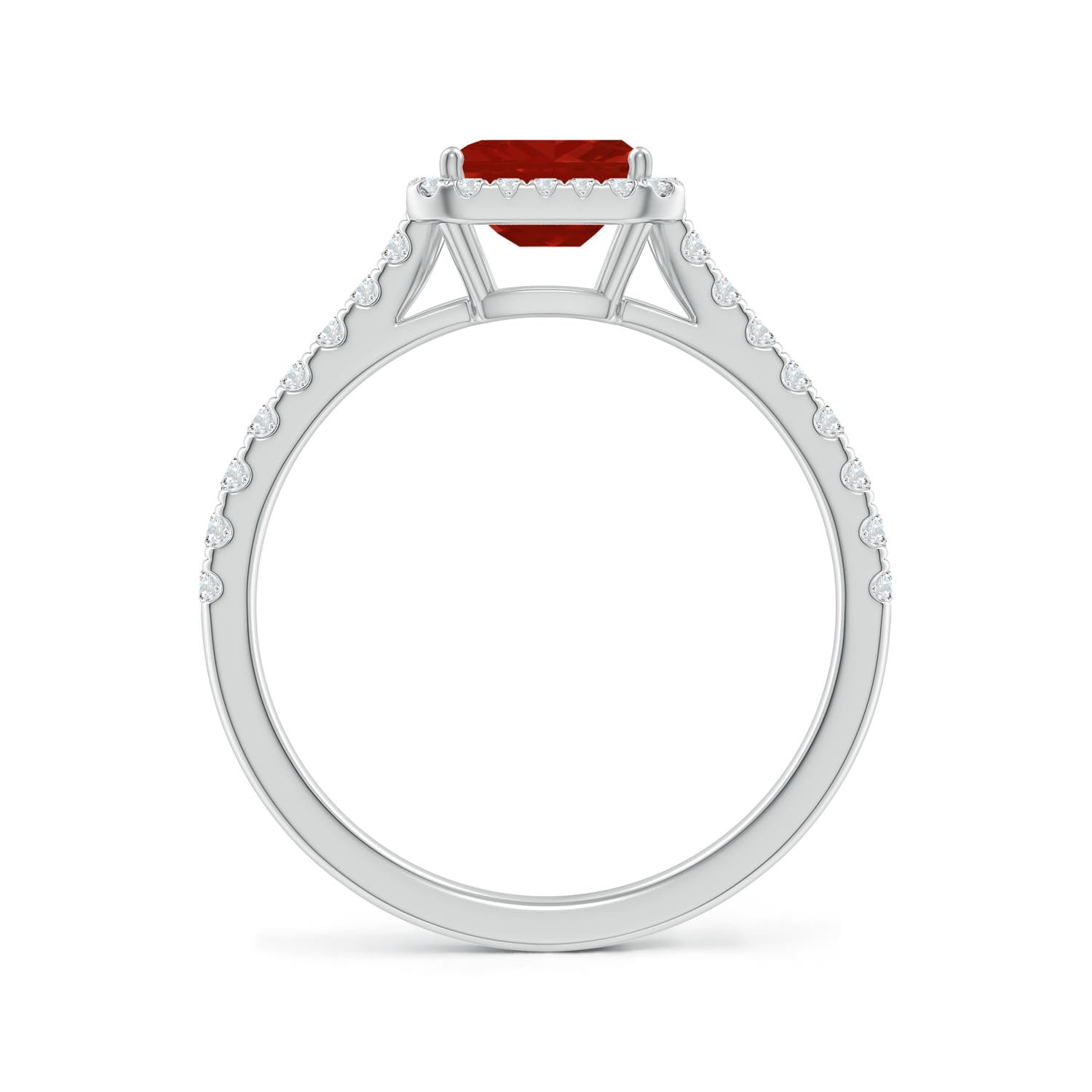 AA - Ruby / 0.94 CT / 14 KT White Gold