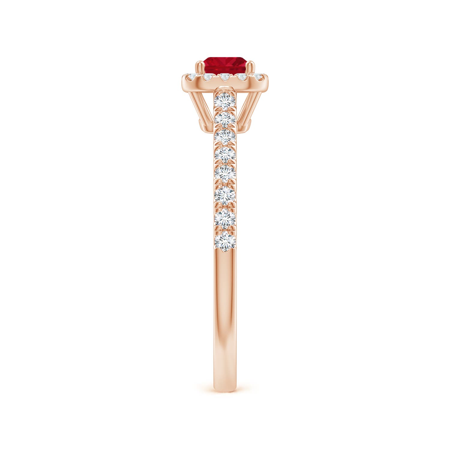 AAA - Ruby / 0.94 CT / 14 KT Rose Gold