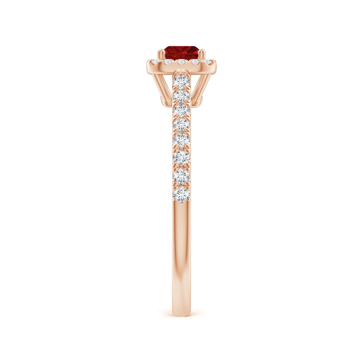 AAAA - Ruby / 0.94 CT / 14 KT Rose Gold