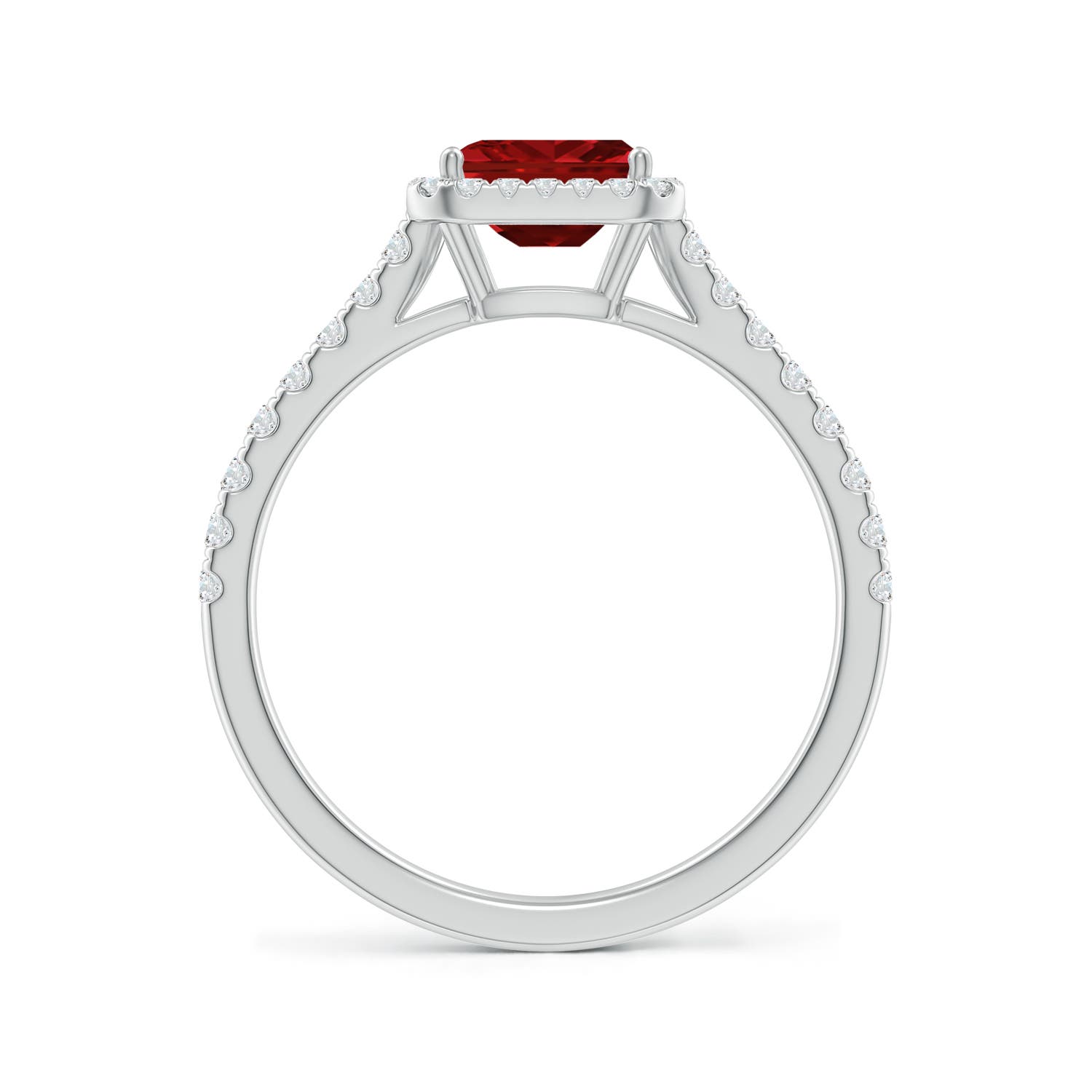 AAAA - Ruby / 0.94 CT / 14 KT White Gold