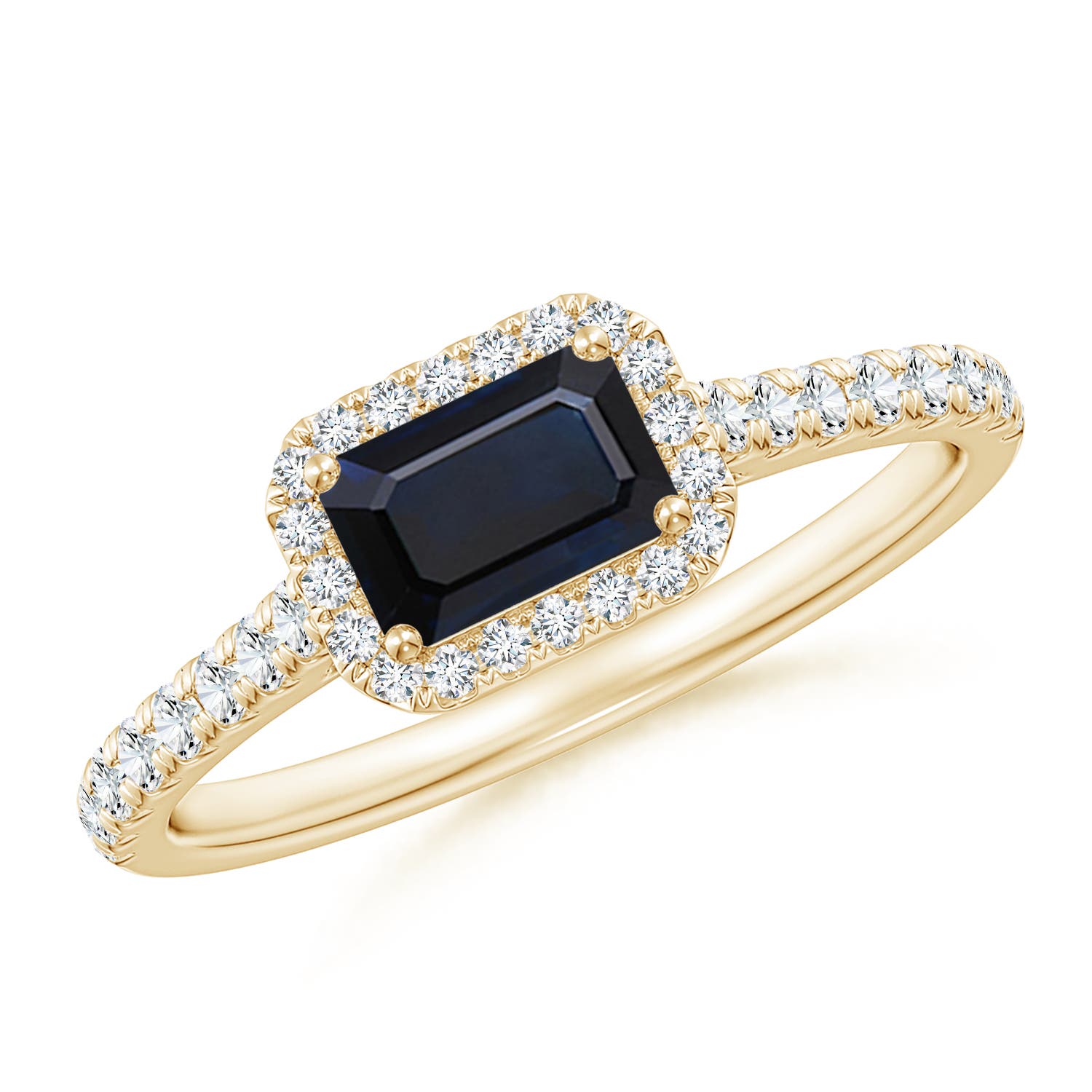 A - Blue Sapphire / 0.94 CT / 14 KT Yellow Gold