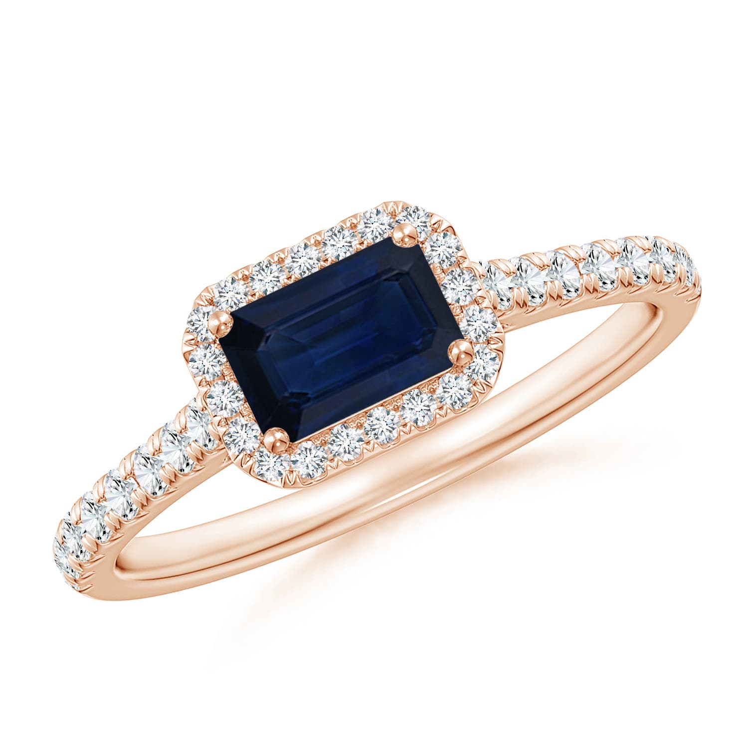 AA - Blue Sapphire / 0.94 CT / 14 KT Rose Gold