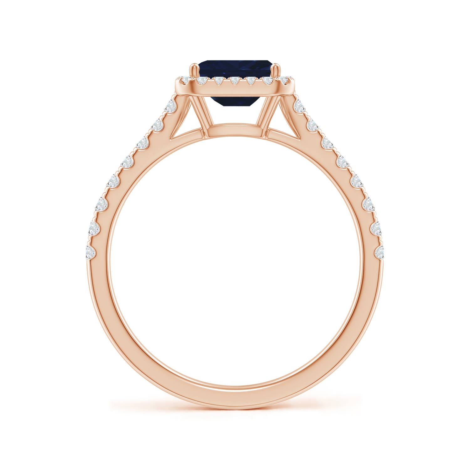 AA - Blue Sapphire / 0.94 CT / 14 KT Rose Gold