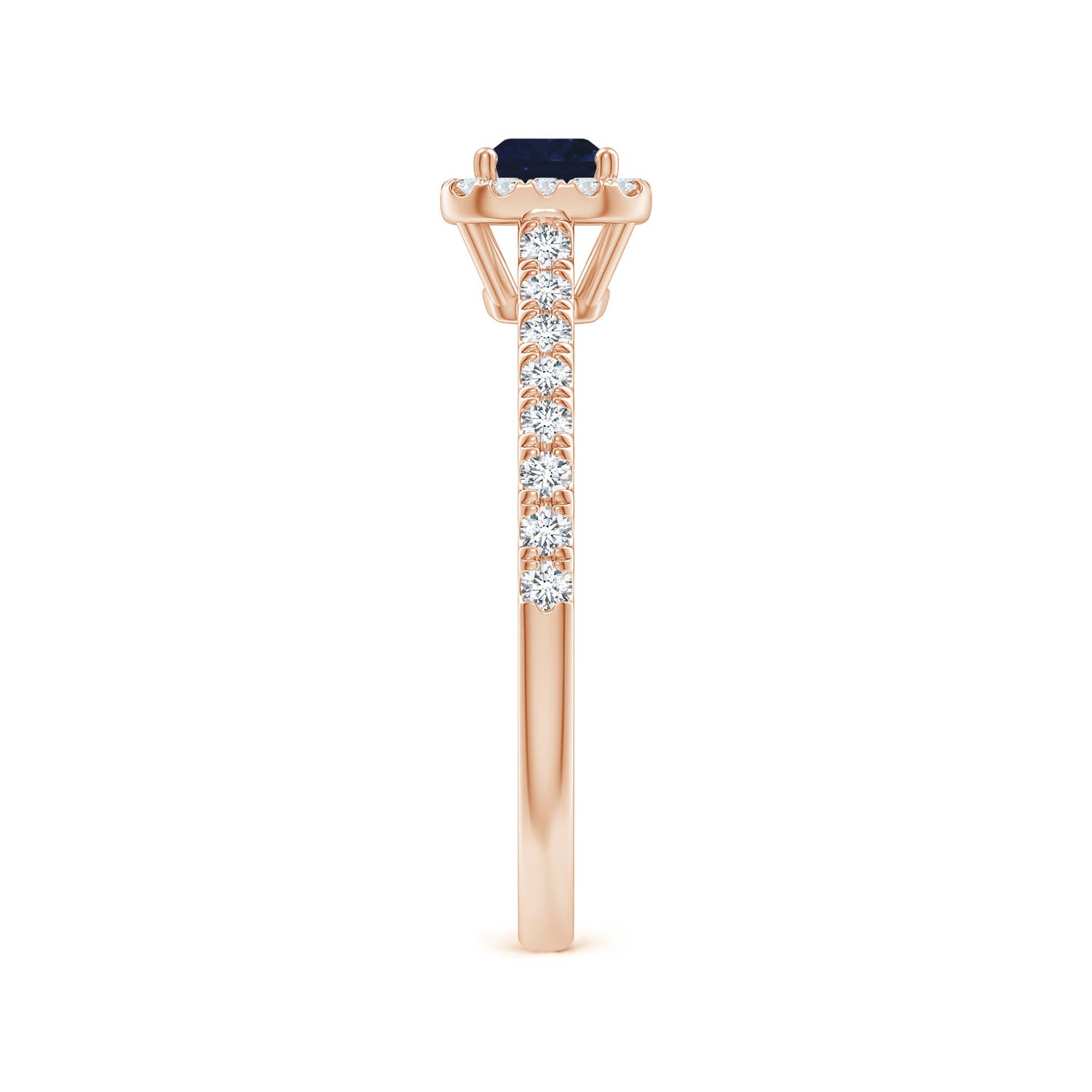 AA - Blue Sapphire / 0.94 CT / 14 KT Rose Gold