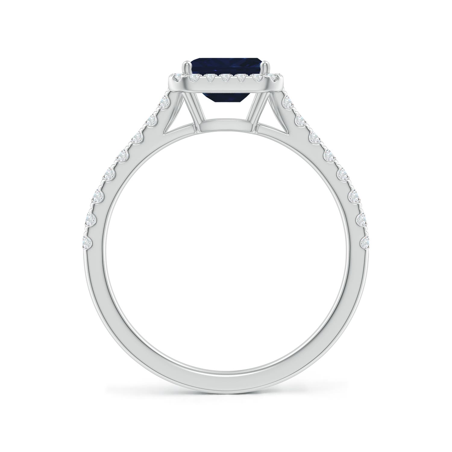 AA - Blue Sapphire / 0.94 CT / 14 KT White Gold