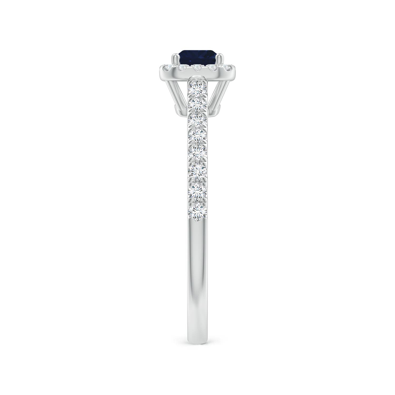 AA - Blue Sapphire / 0.94 CT / 14 KT White Gold