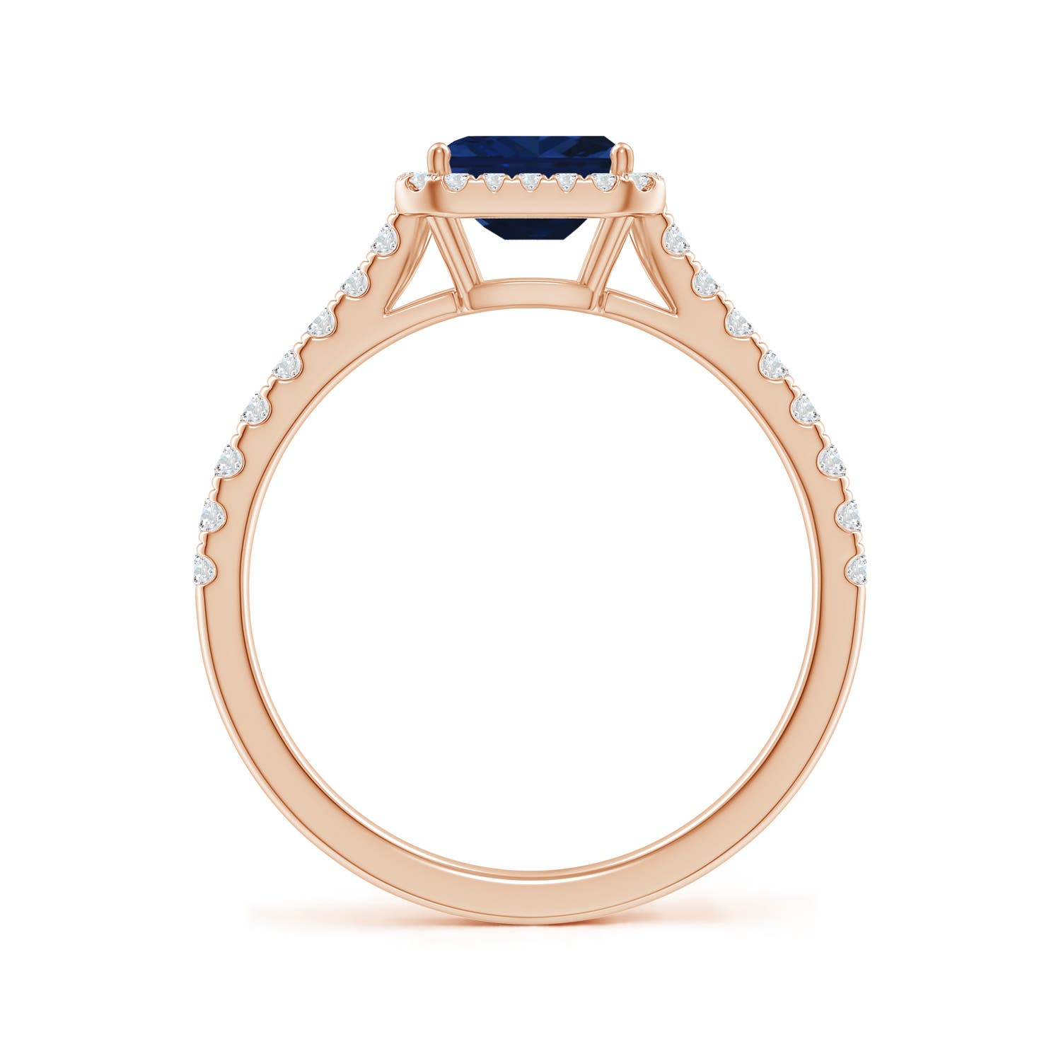 AAA - Blue Sapphire / 0.94 CT / 14 KT Rose Gold