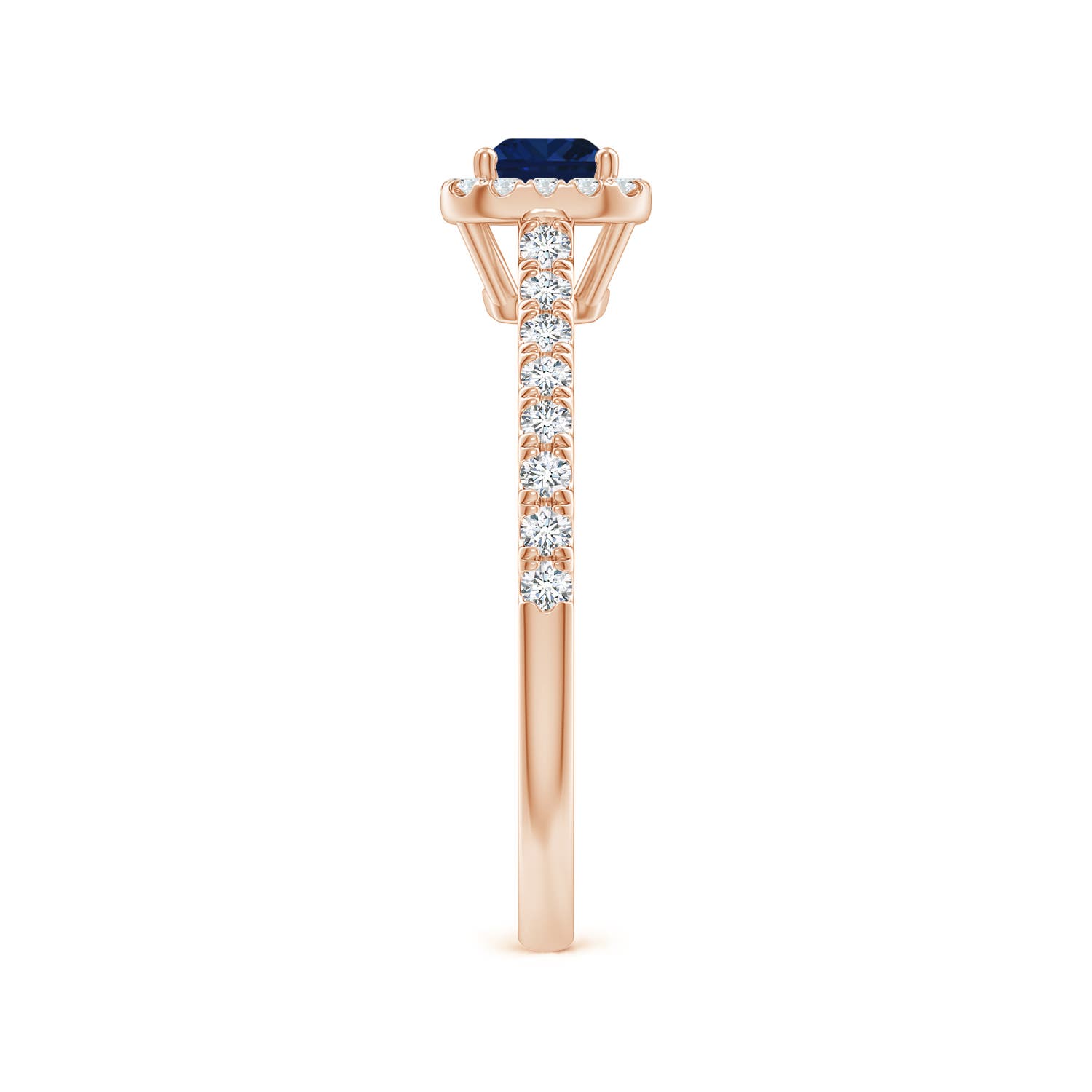 AAA - Blue Sapphire / 0.94 CT / 14 KT Rose Gold