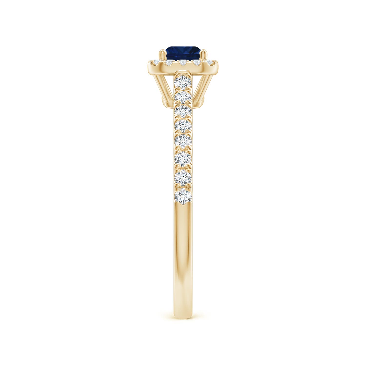 AAA - Blue Sapphire / 0.94 CT / 14 KT Yellow Gold