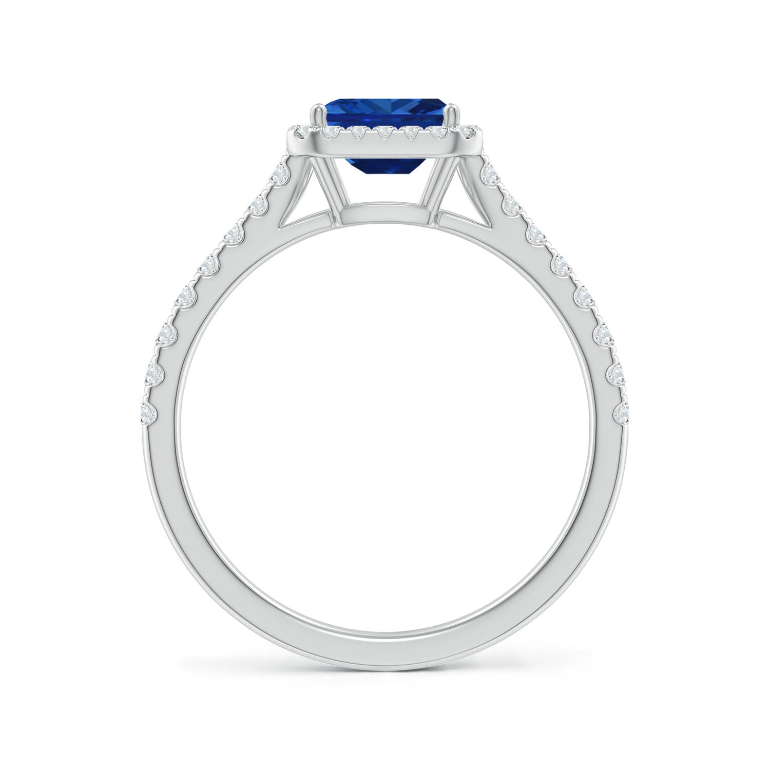 AAAA - Blue Sapphire / 0.94 CT / 14 KT White Gold