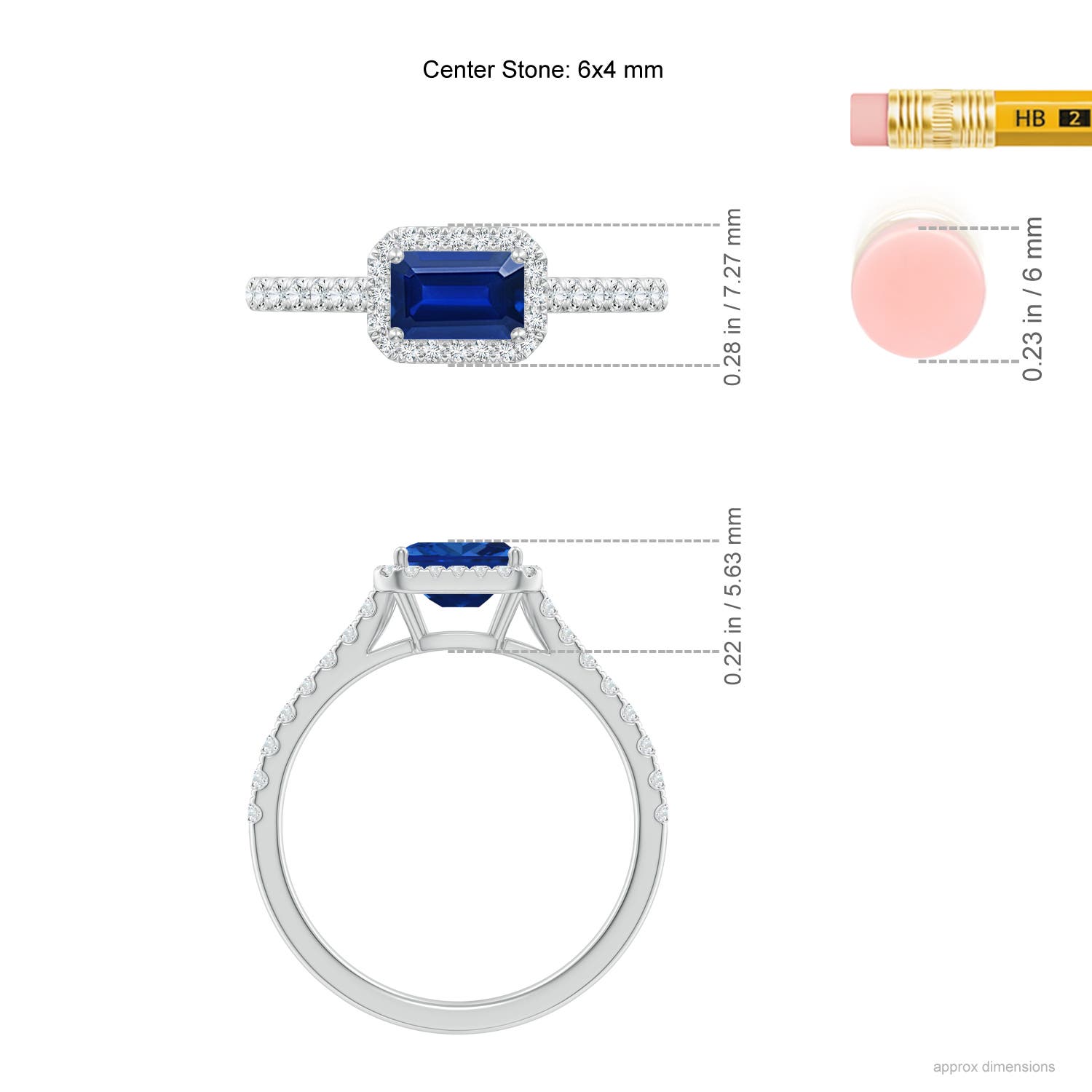 AAAA - Blue Sapphire / 0.94 CT / 14 KT White Gold