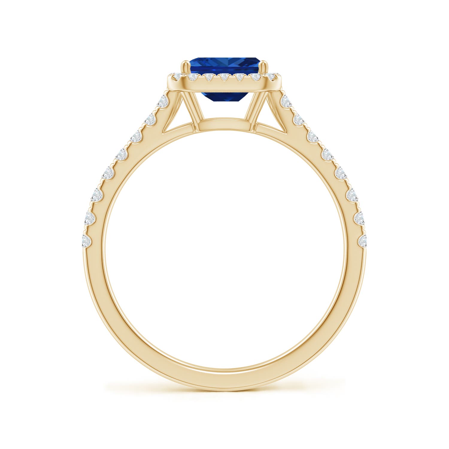 AAAA - Blue Sapphire / 0.94 CT / 14 KT Yellow Gold