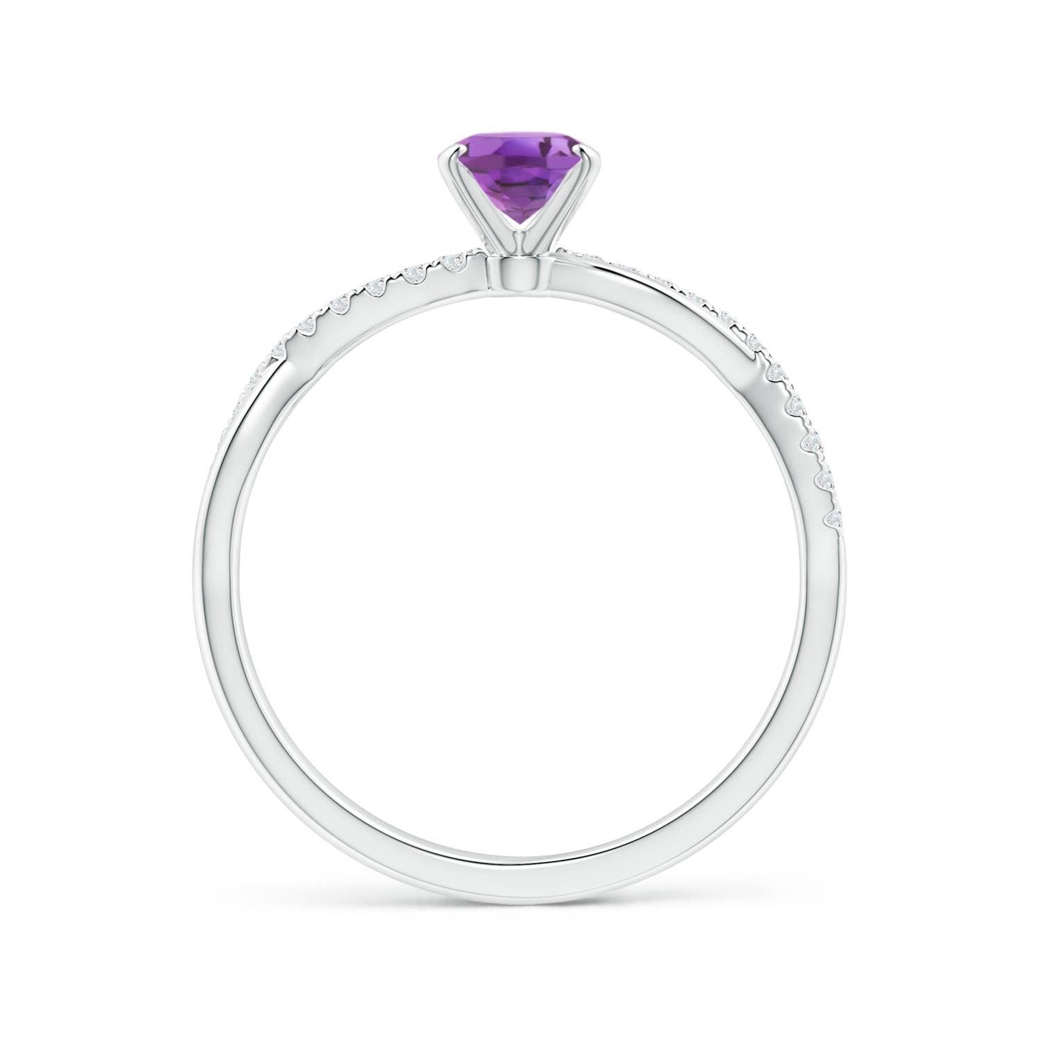 A - Amethyst / 0.81 CT / 14 KT White Gold