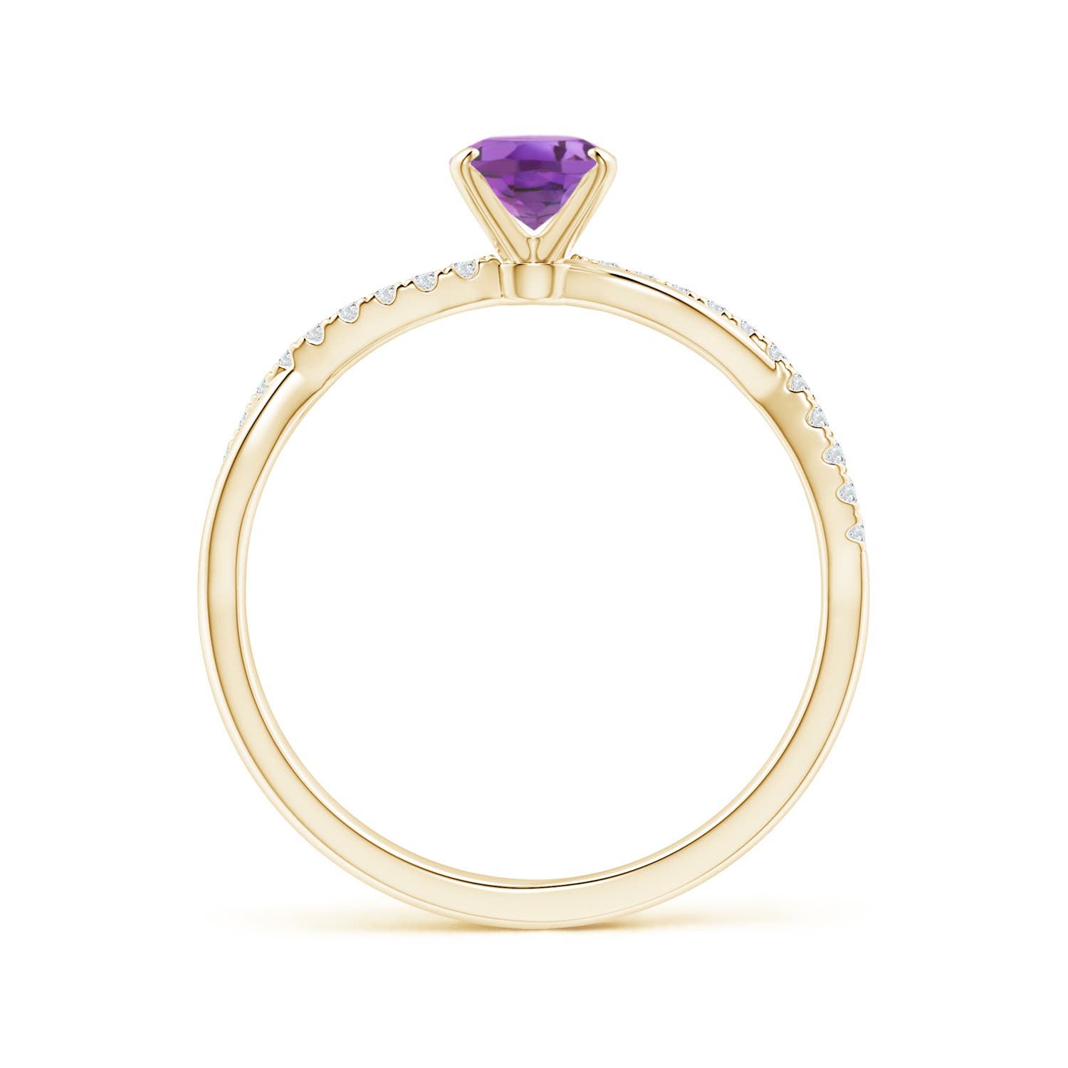 A - Amethyst / 0.81 CT / 14 KT Yellow Gold