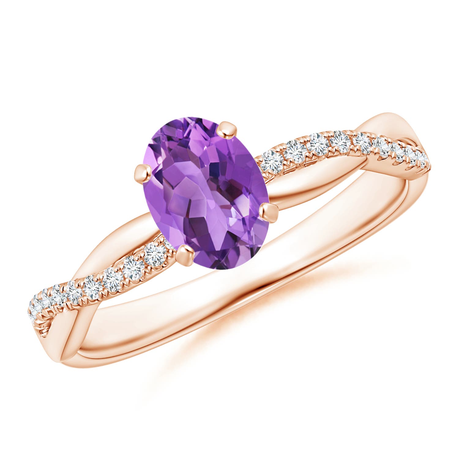 AA - Amethyst / 0.81 CT / 14 KT Rose Gold