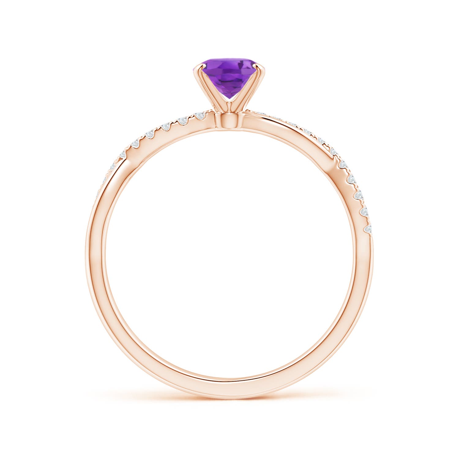 AA - Amethyst / 0.81 CT / 14 KT Rose Gold