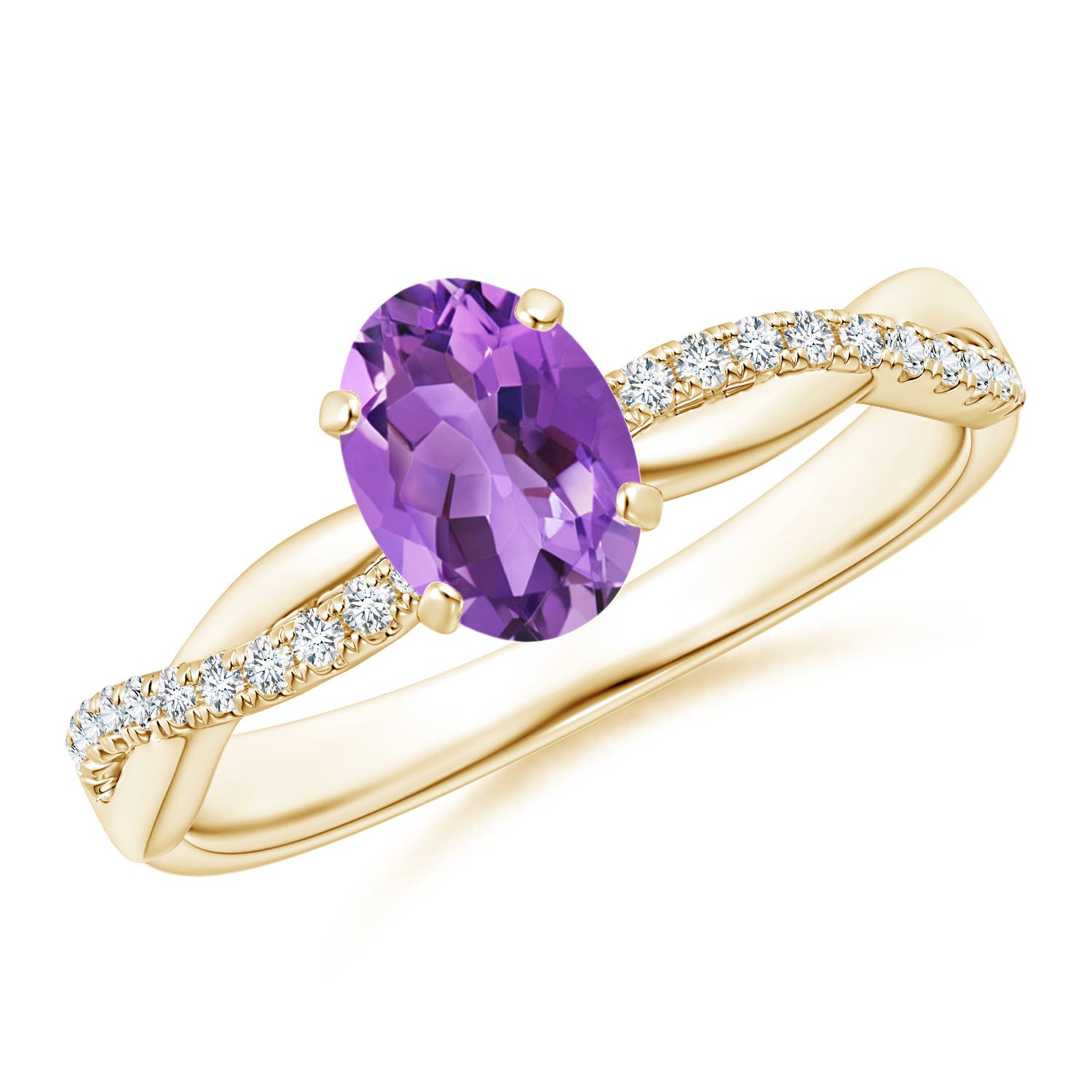 AA - Amethyst / 0.81 CT / 14 KT Yellow Gold