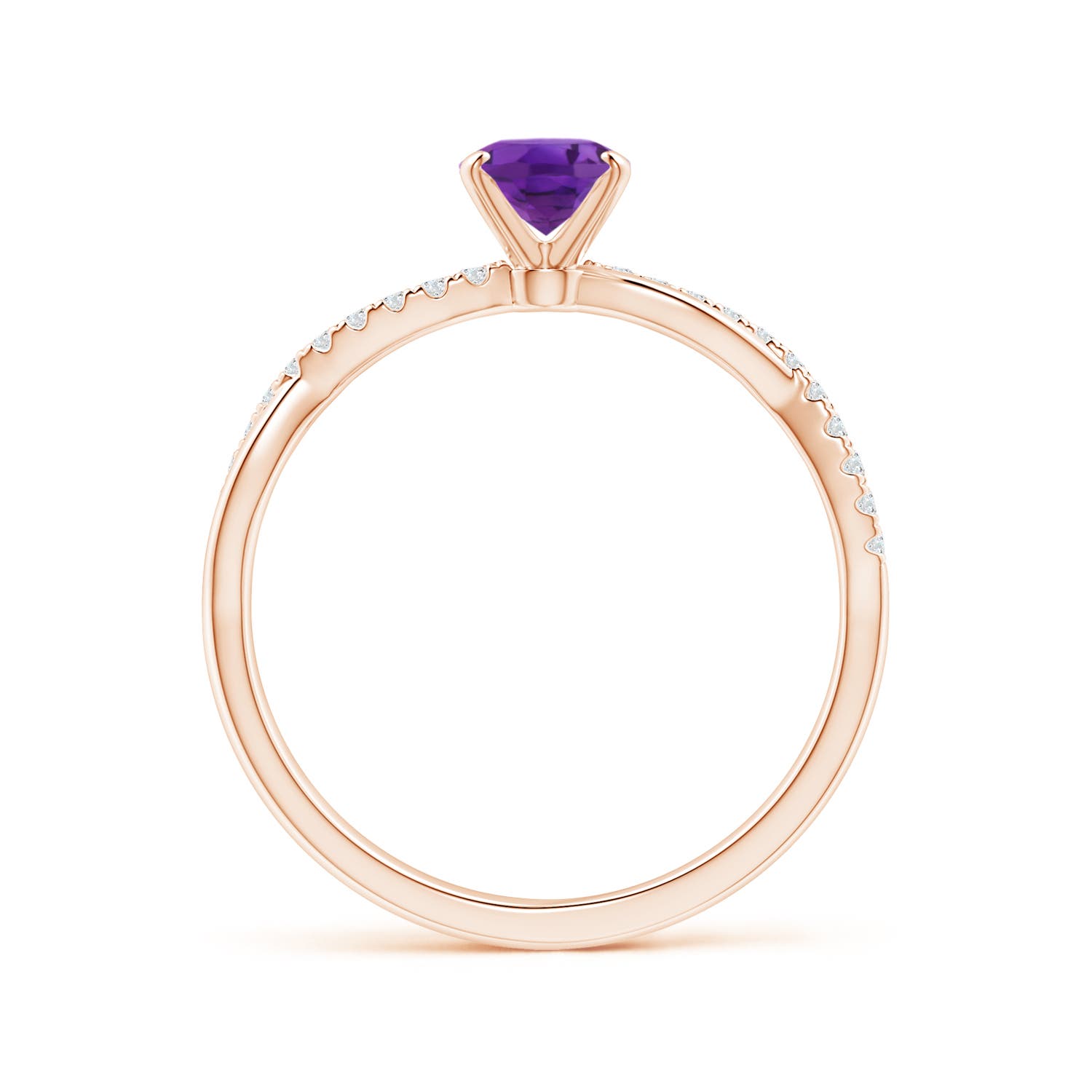 AAA - Amethyst / 0.81 CT / 14 KT Rose Gold