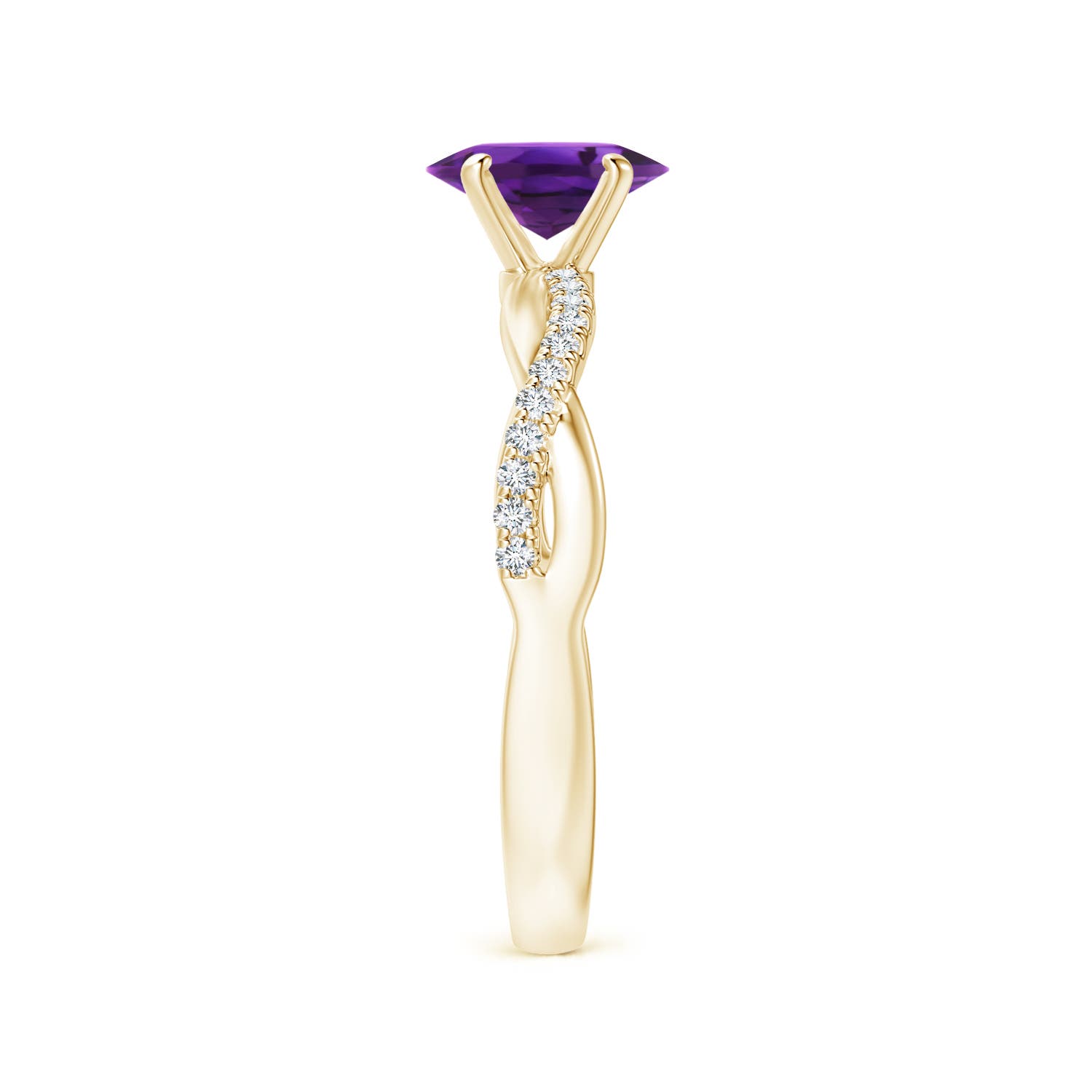 AAAA - Amethyst / 0.81 CT / 14 KT Yellow Gold