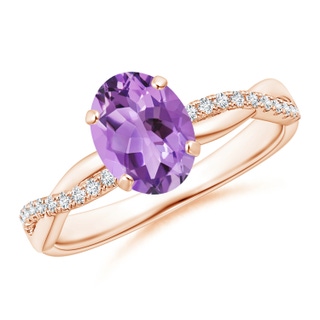 Oval A Amethyst