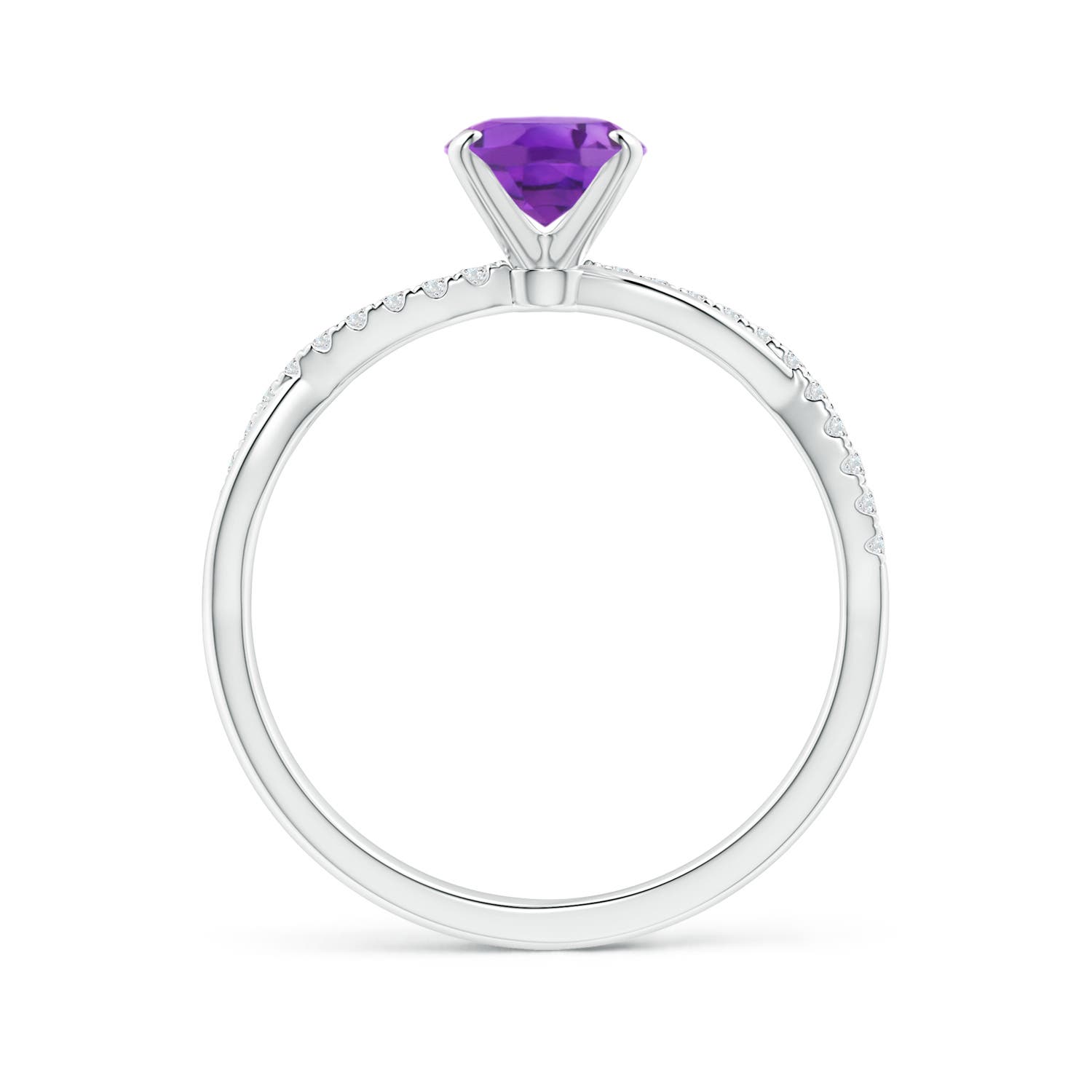 AA - Amethyst / 1.26 CT / 14 KT White Gold