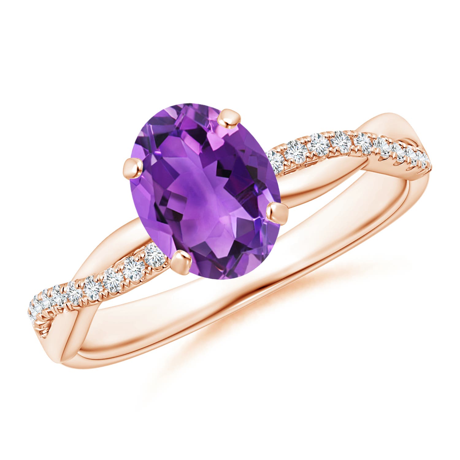 AAA - Amethyst / 1.26 CT / 14 KT Rose Gold