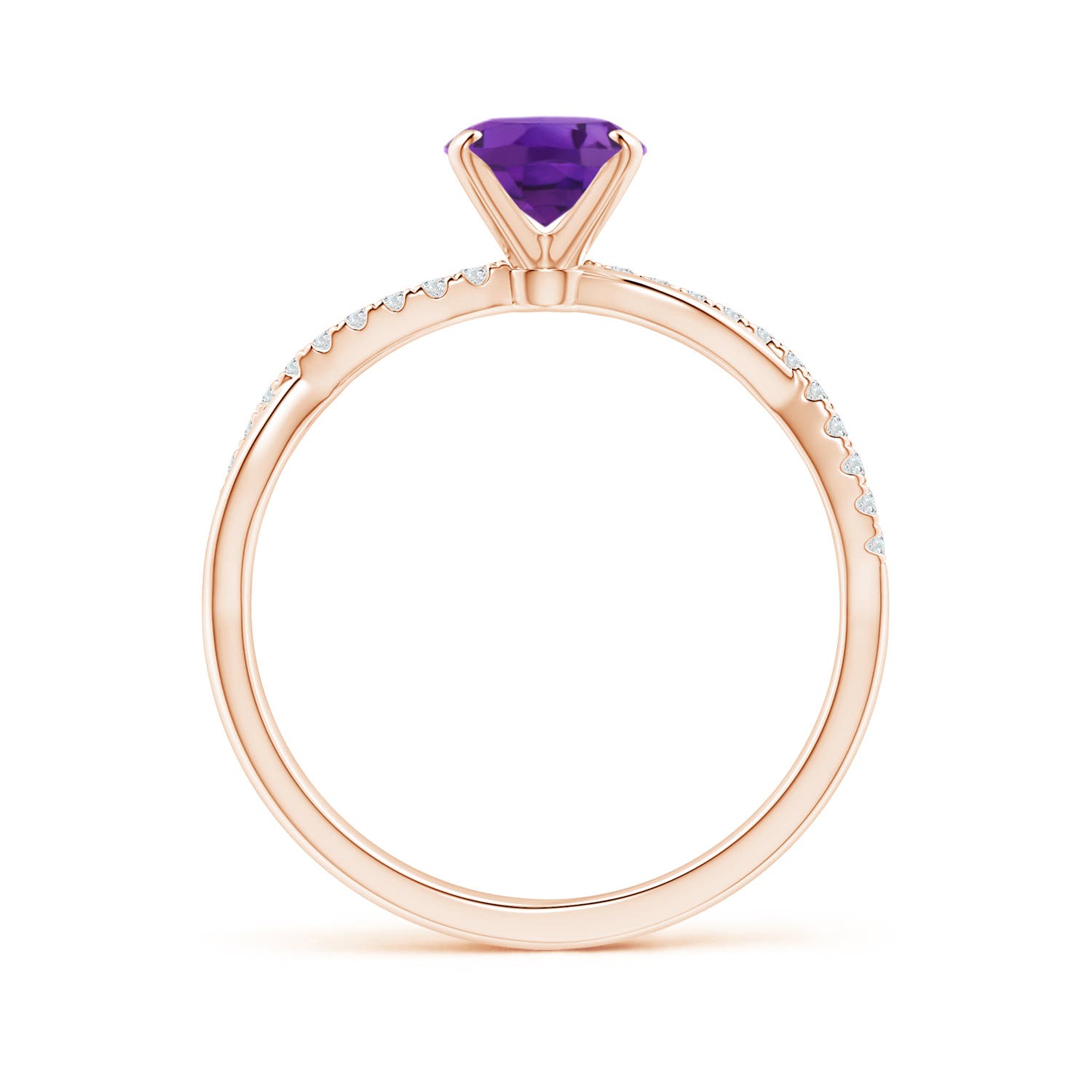 AAA - Amethyst / 1.26 CT / 14 KT Rose Gold