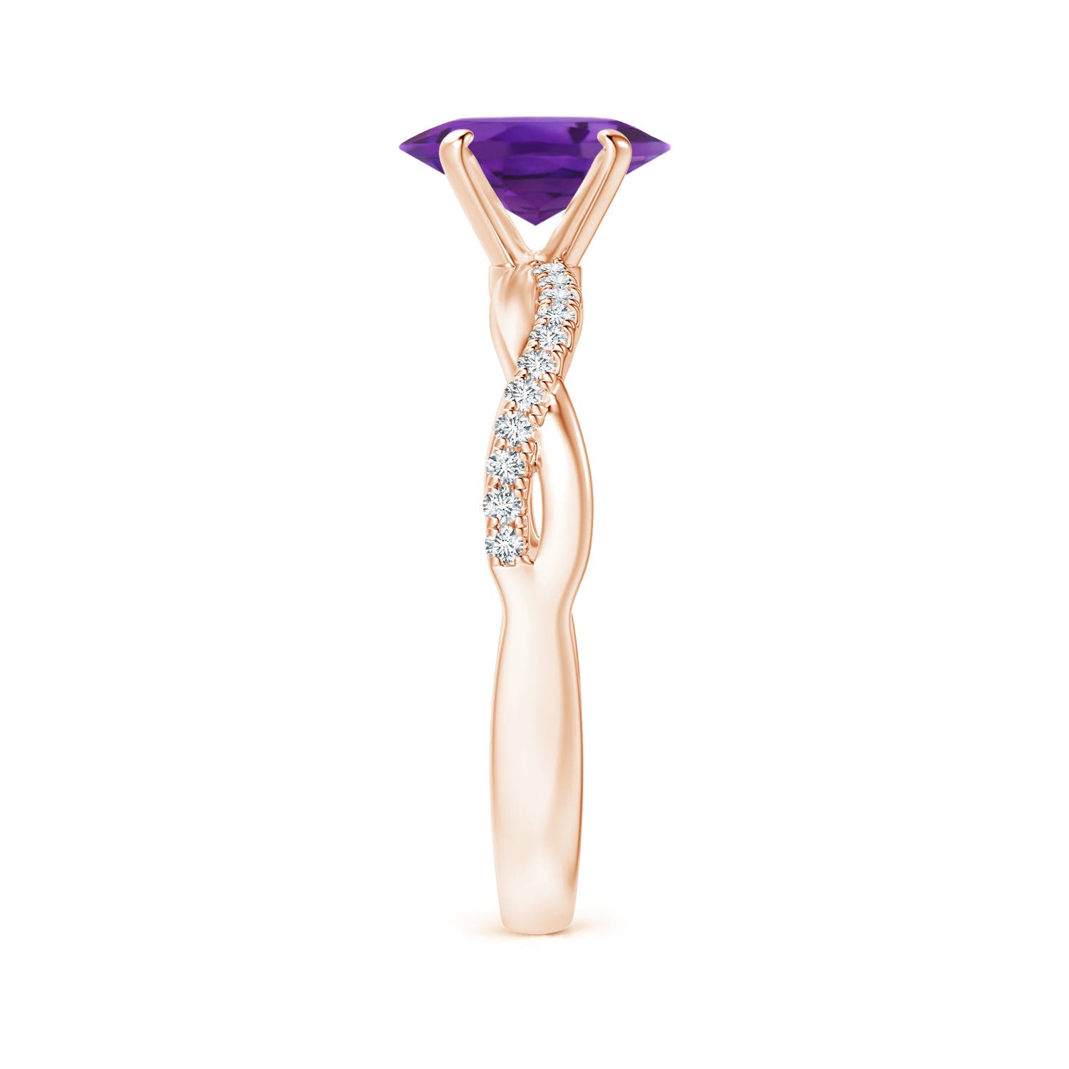 AAA - Amethyst / 1.26 CT / 14 KT Rose Gold