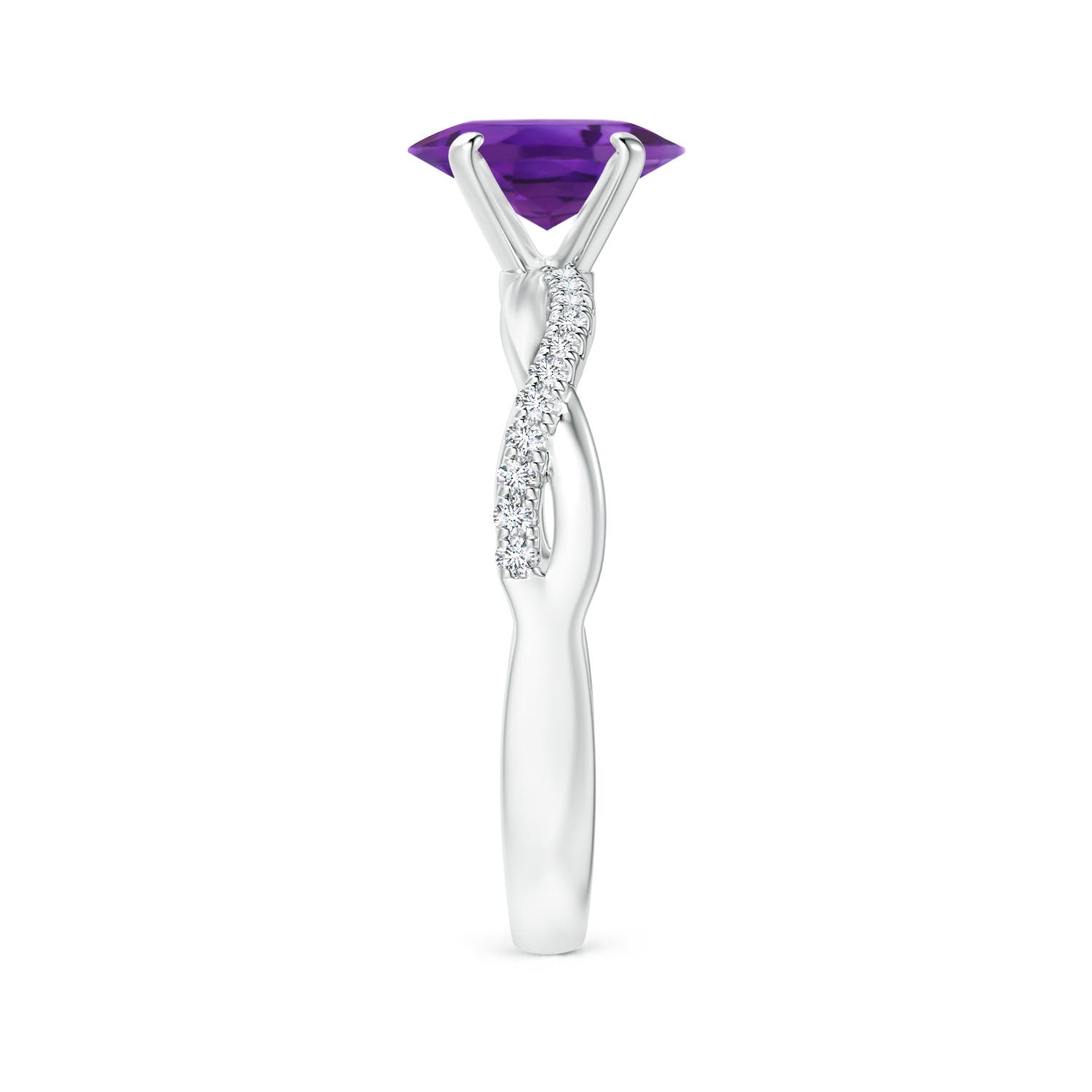 AAA - Amethyst / 1.26 CT / 14 KT White Gold