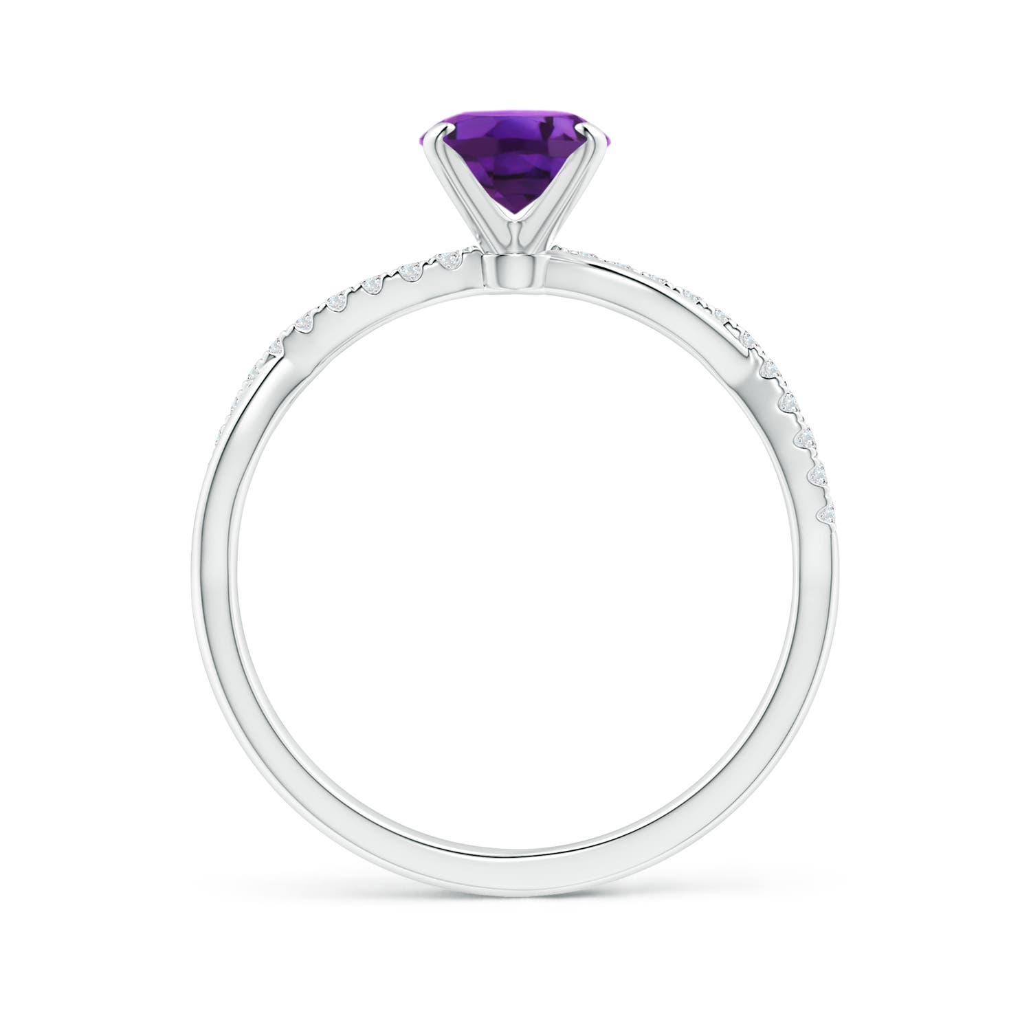 AAAA - Amethyst / 1.26 CT / 14 KT White Gold