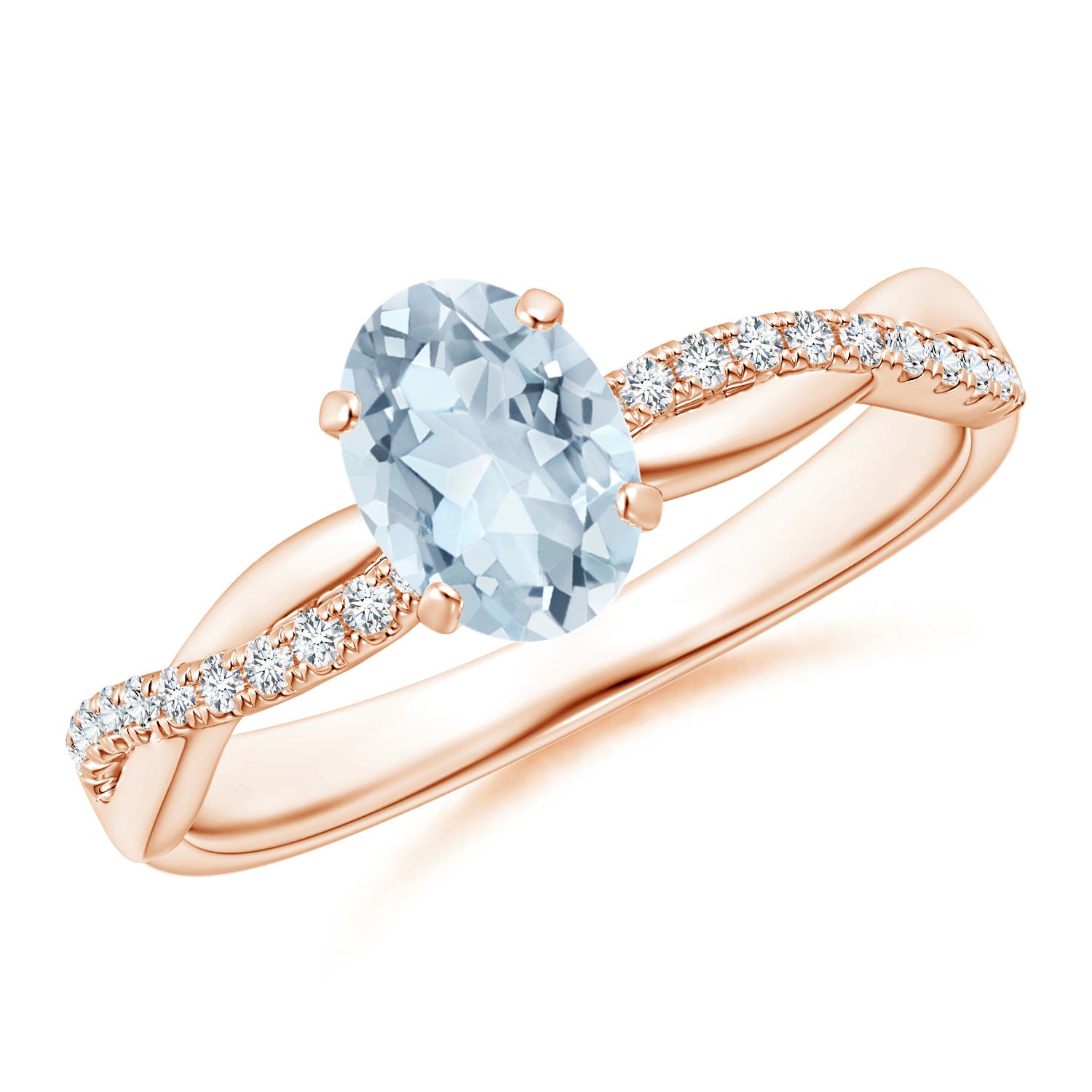 A - Aquamarine / 0.71 CT / 14 KT Rose Gold