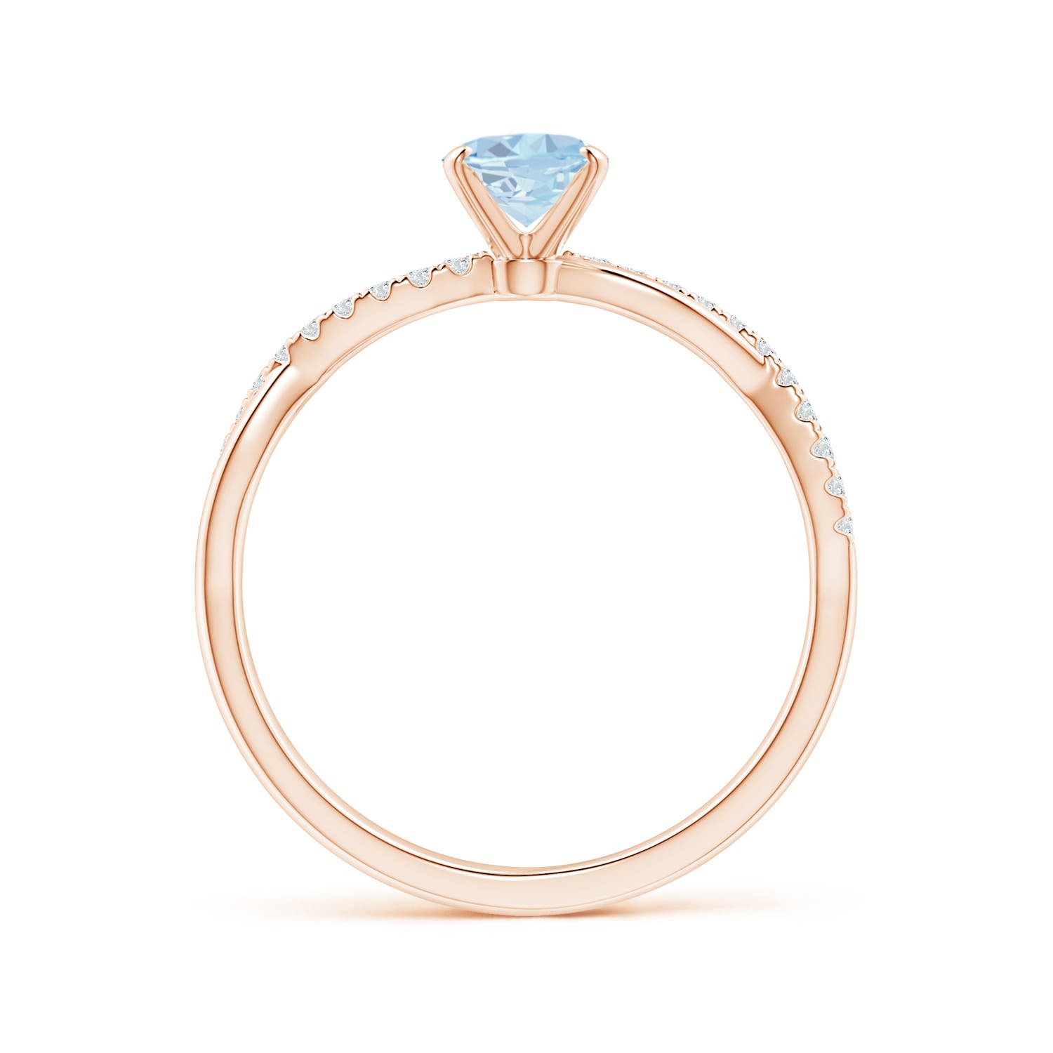 A - Aquamarine / 0.71 CT / 14 KT Rose Gold