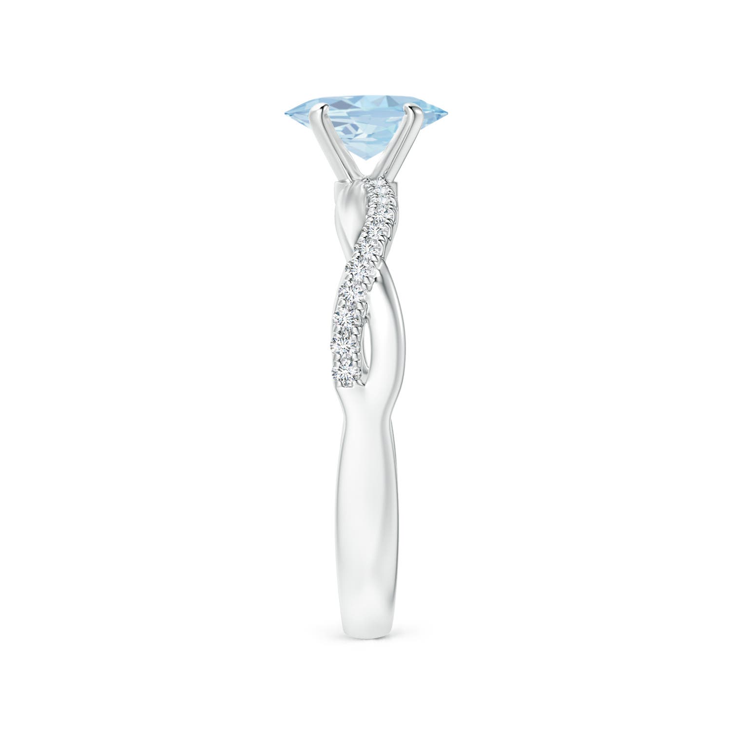 A - Aquamarine / 0.71 CT / 14 KT White Gold