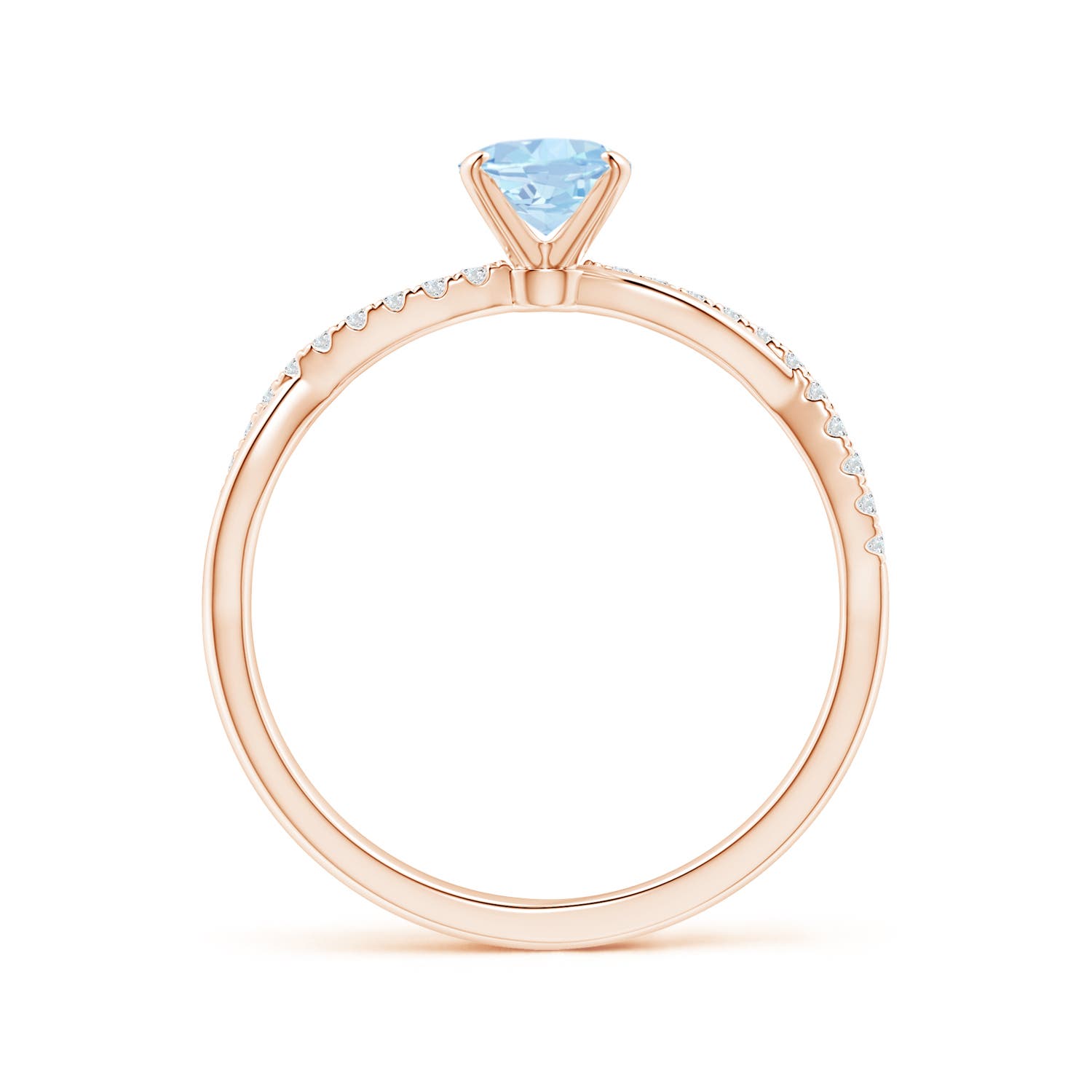 AA - Aquamarine / 0.71 CT / 14 KT Rose Gold