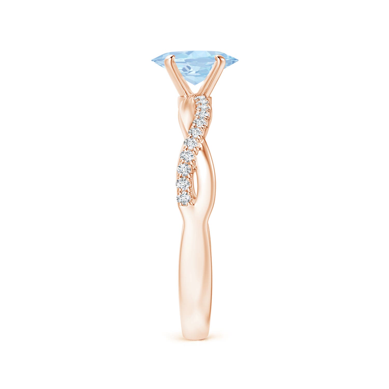 AA - Aquamarine / 0.71 CT / 14 KT Rose Gold