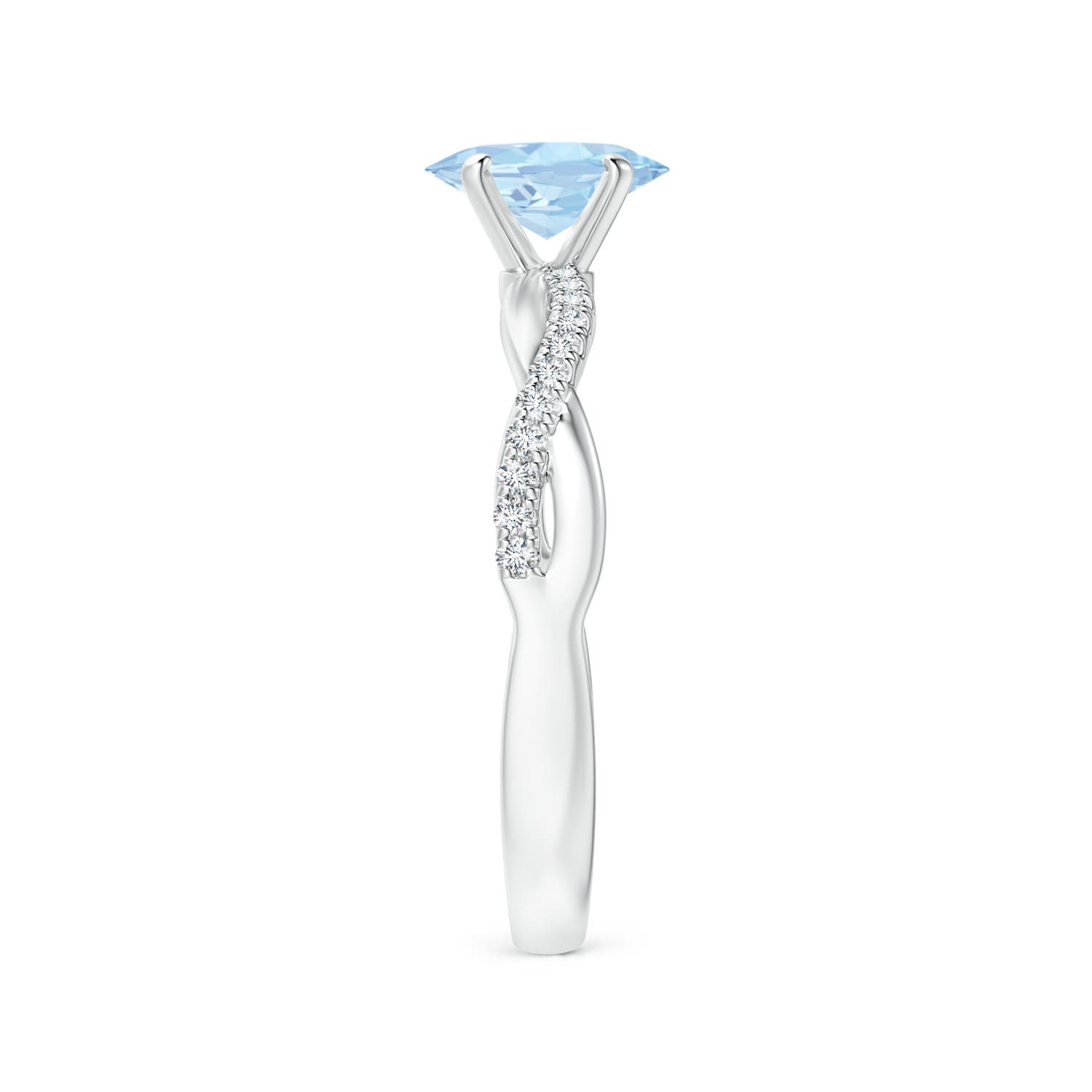 AA - Aquamarine / 0.71 CT / 14 KT White Gold