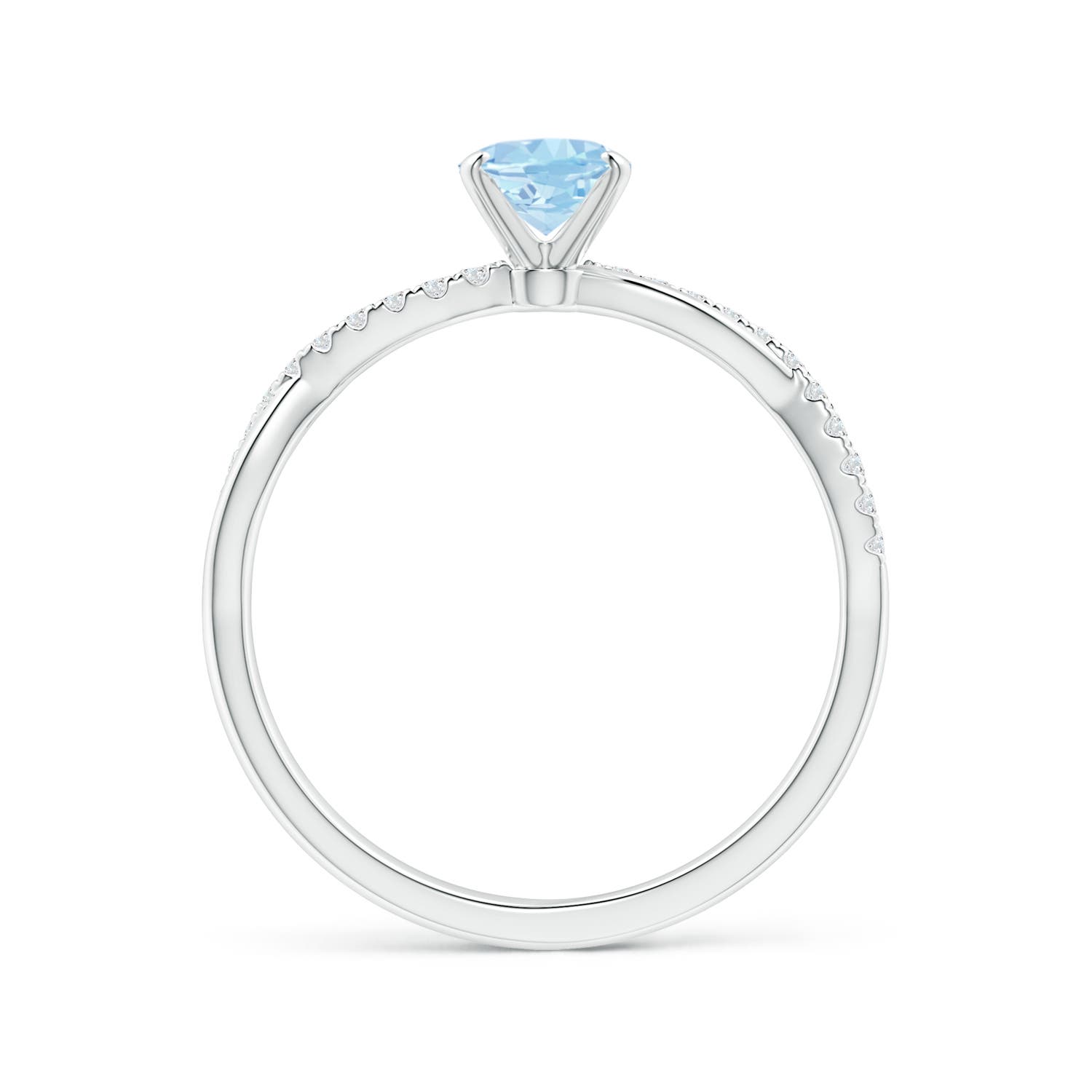 AAA - Aquamarine / 0.71 CT / 14 KT White Gold