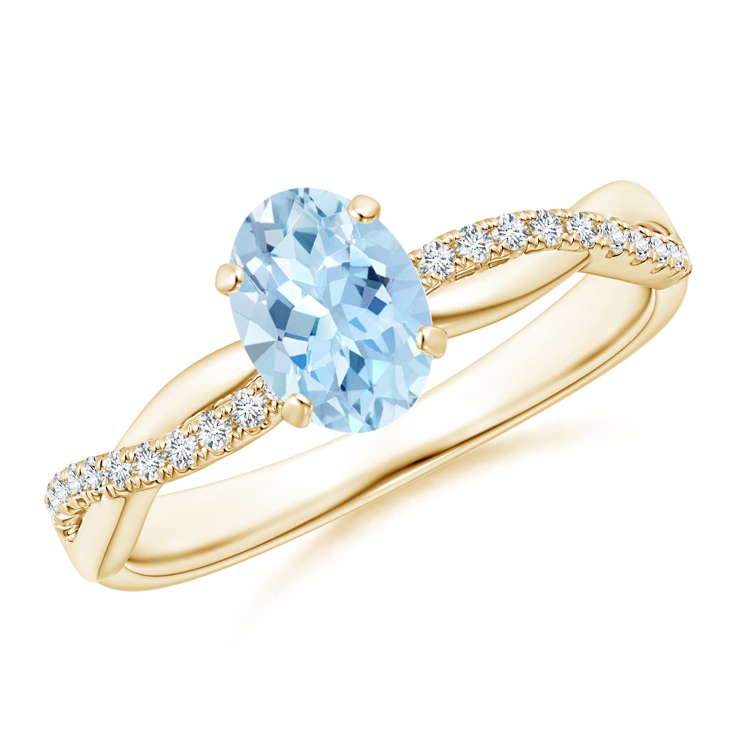 AAA - Aquamarine / 0.71 CT / 14 KT Yellow Gold