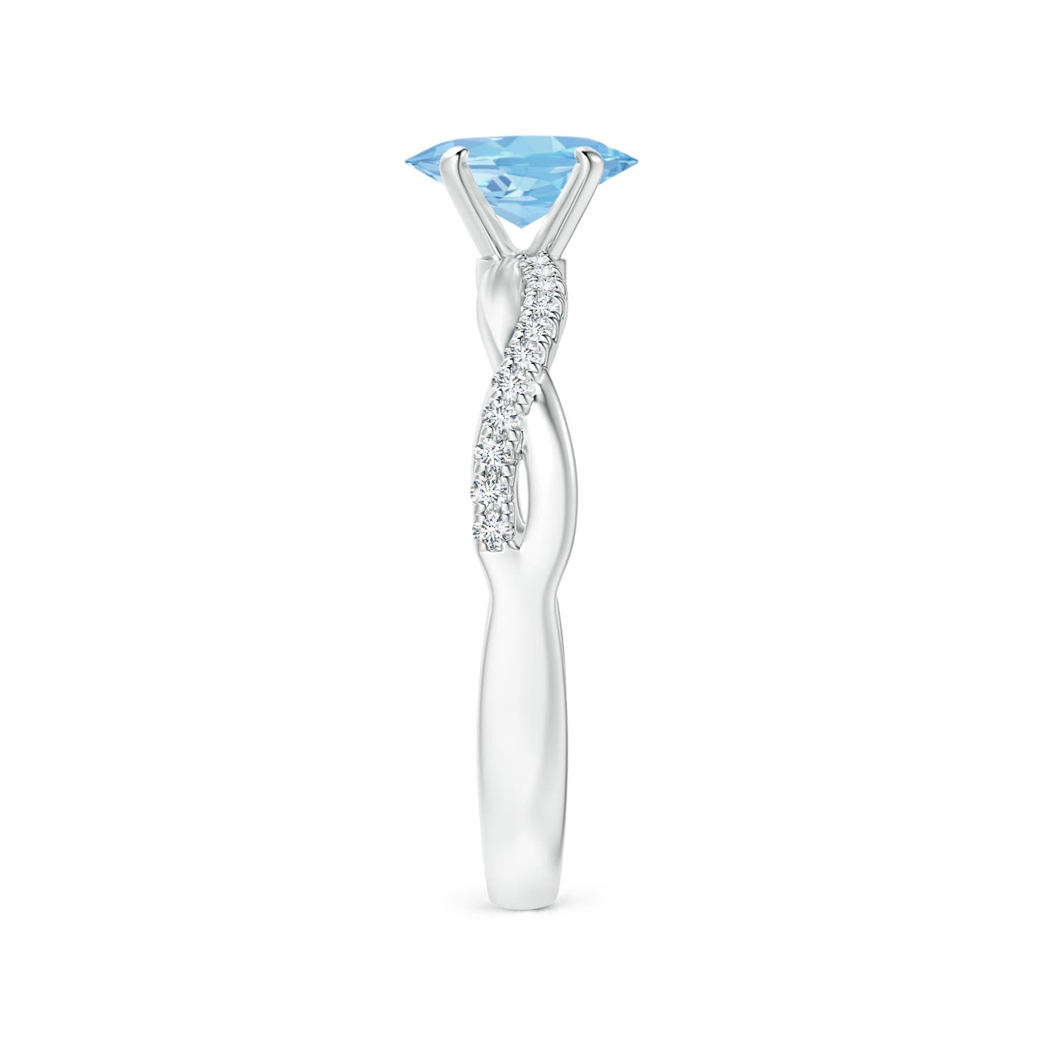 AAAA - Aquamarine / 0.71 CT / 14 KT White Gold