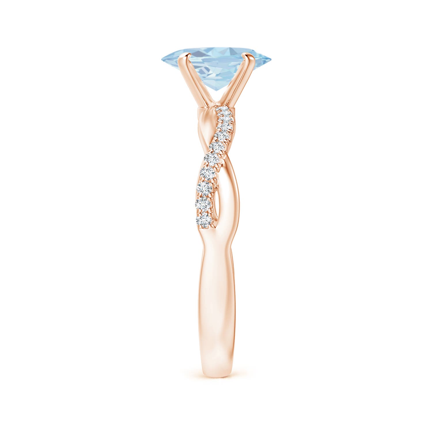 A - Aquamarine / 1.11 CT / 14 KT Rose Gold