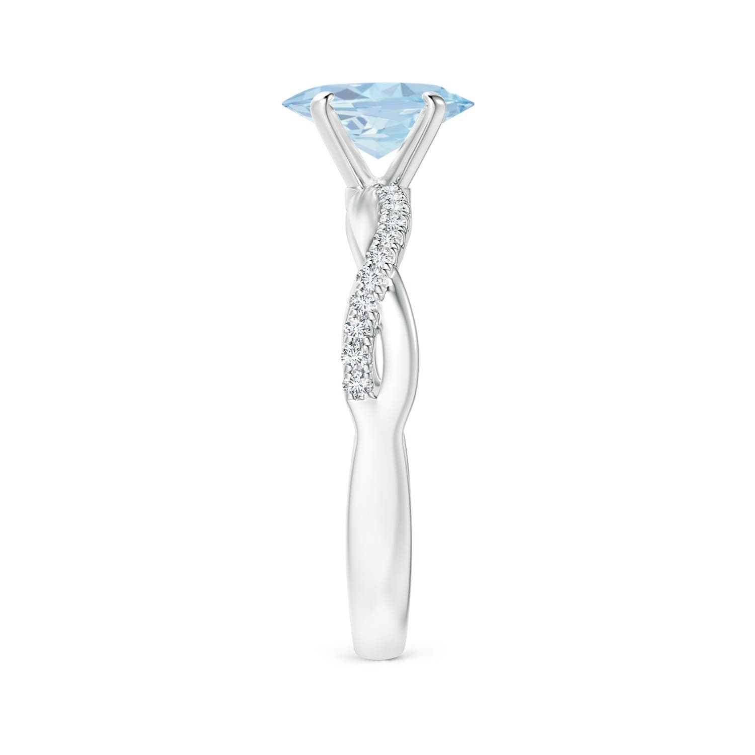 A - Aquamarine / 1.11 CT / 14 KT White Gold